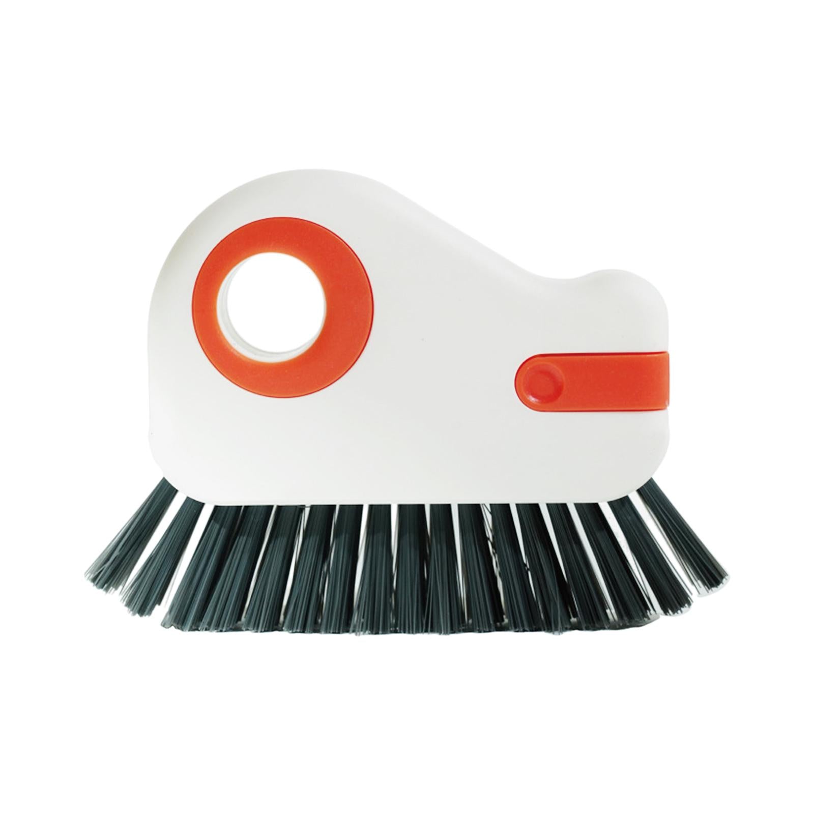 4xGroove Cleaning Brush Home Bathtub Bathroom Door Window Track Cleaning Brush Orange