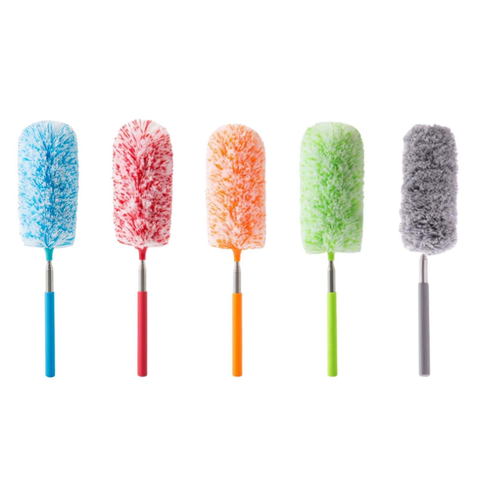2xExtendable Microfiber Dusters Sturdy Washable Dusters for Cleaning Cobweb TV Blue White