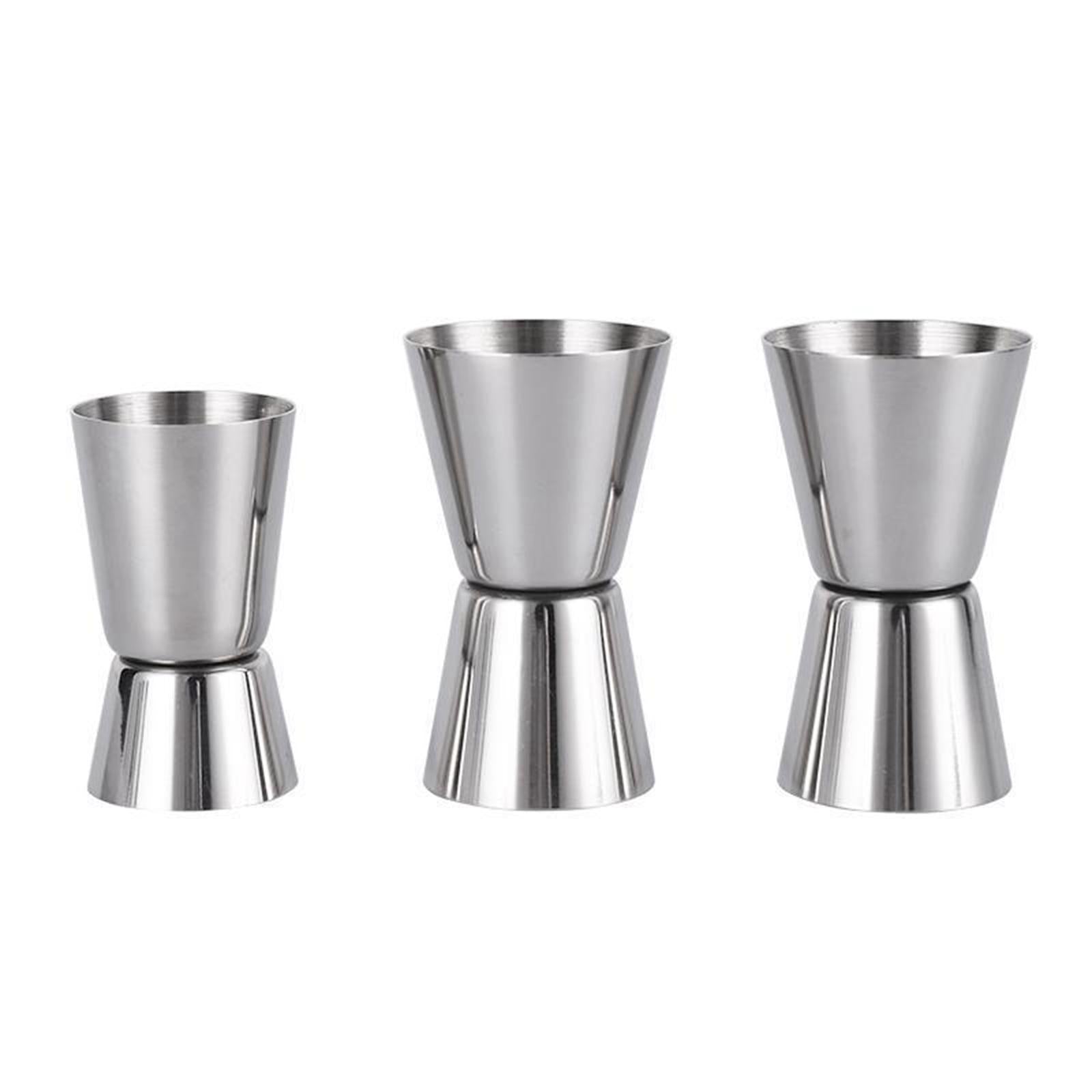 3xStainless Steel Double Head Jigger Wine Measuring Cup for Hotel Household Camping 30ml or 60ml