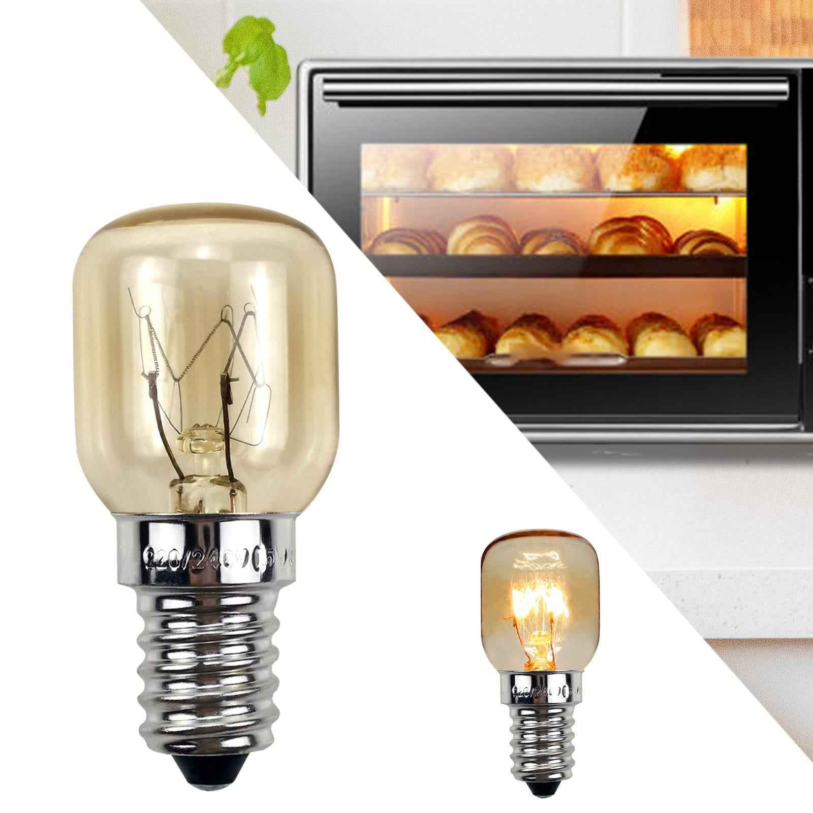 2Pcs Oven Light Bulb 2700K Microwave Light Bulb for Refrigerator Stoves Oven 25 W