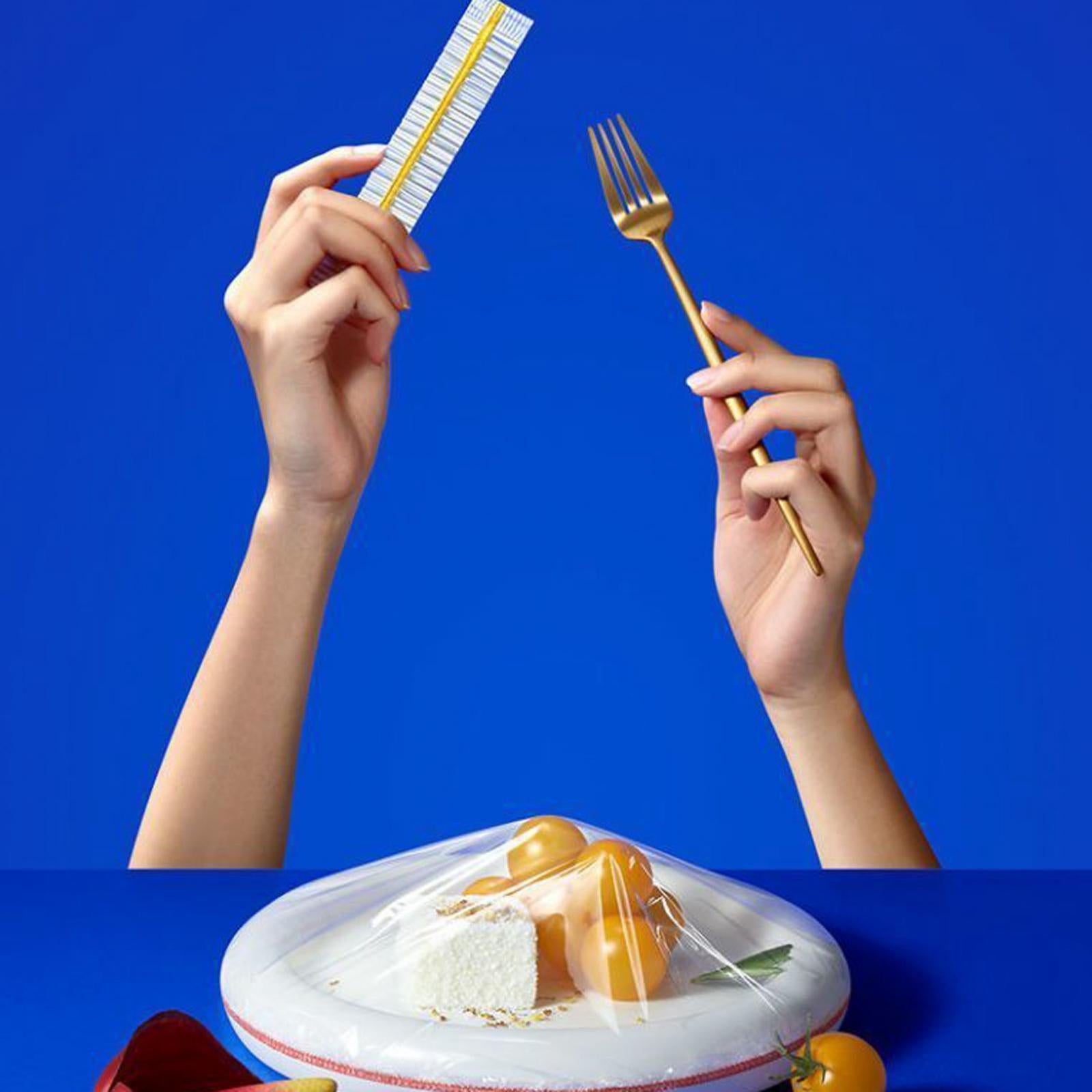 2x100 Pieces Disposable Elastic Food Covers Food Wrap for Kitchen and Party