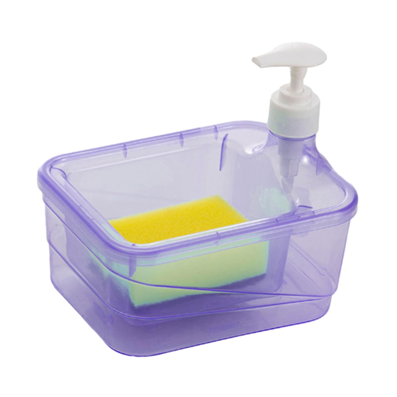 4xSoap Dispenser and Sponge Holder Soap Dispensing Liquid Pump Bottle for Home