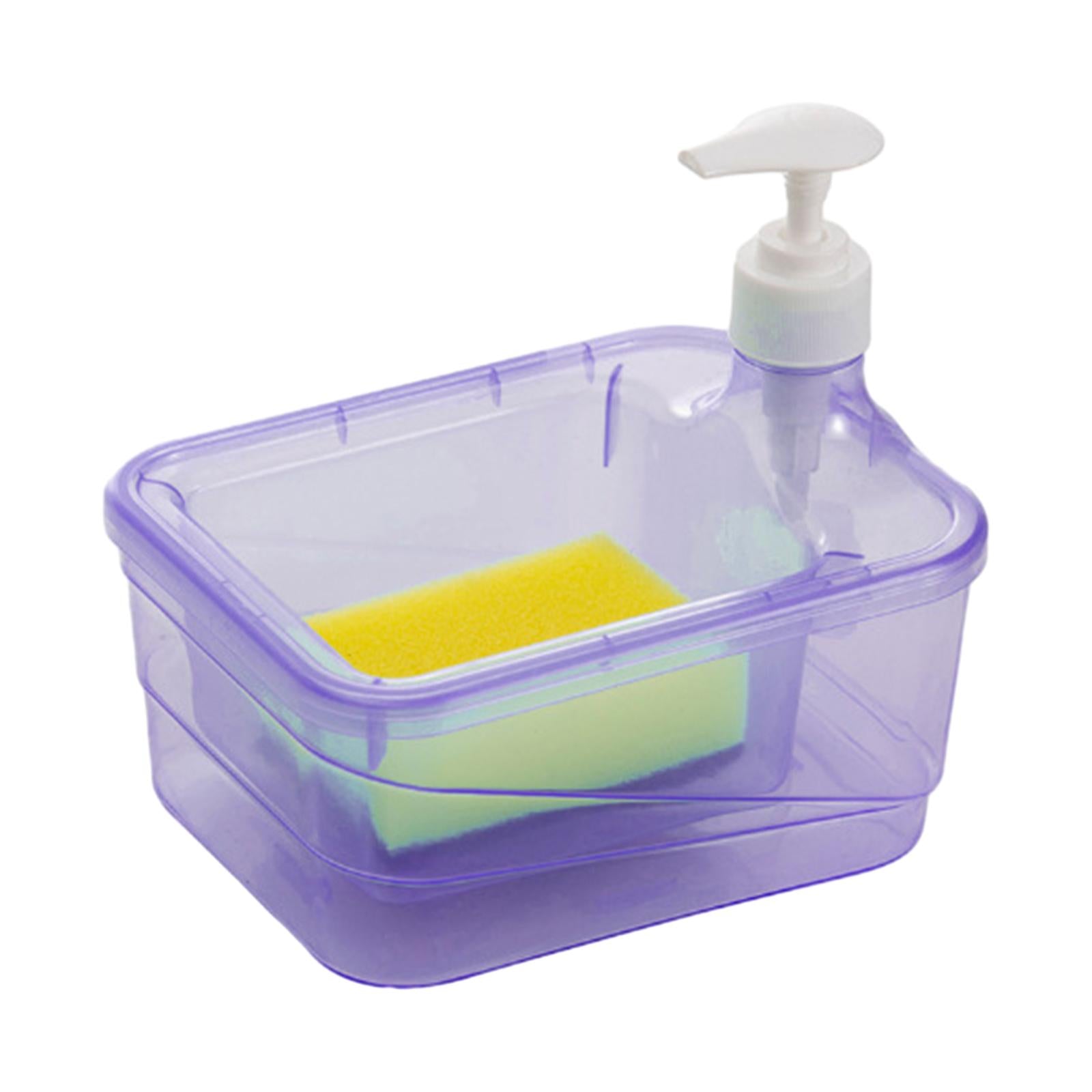 4xSoap Dispenser and Sponge Holder Soap Dispensing Liquid Pump Bottle for Home