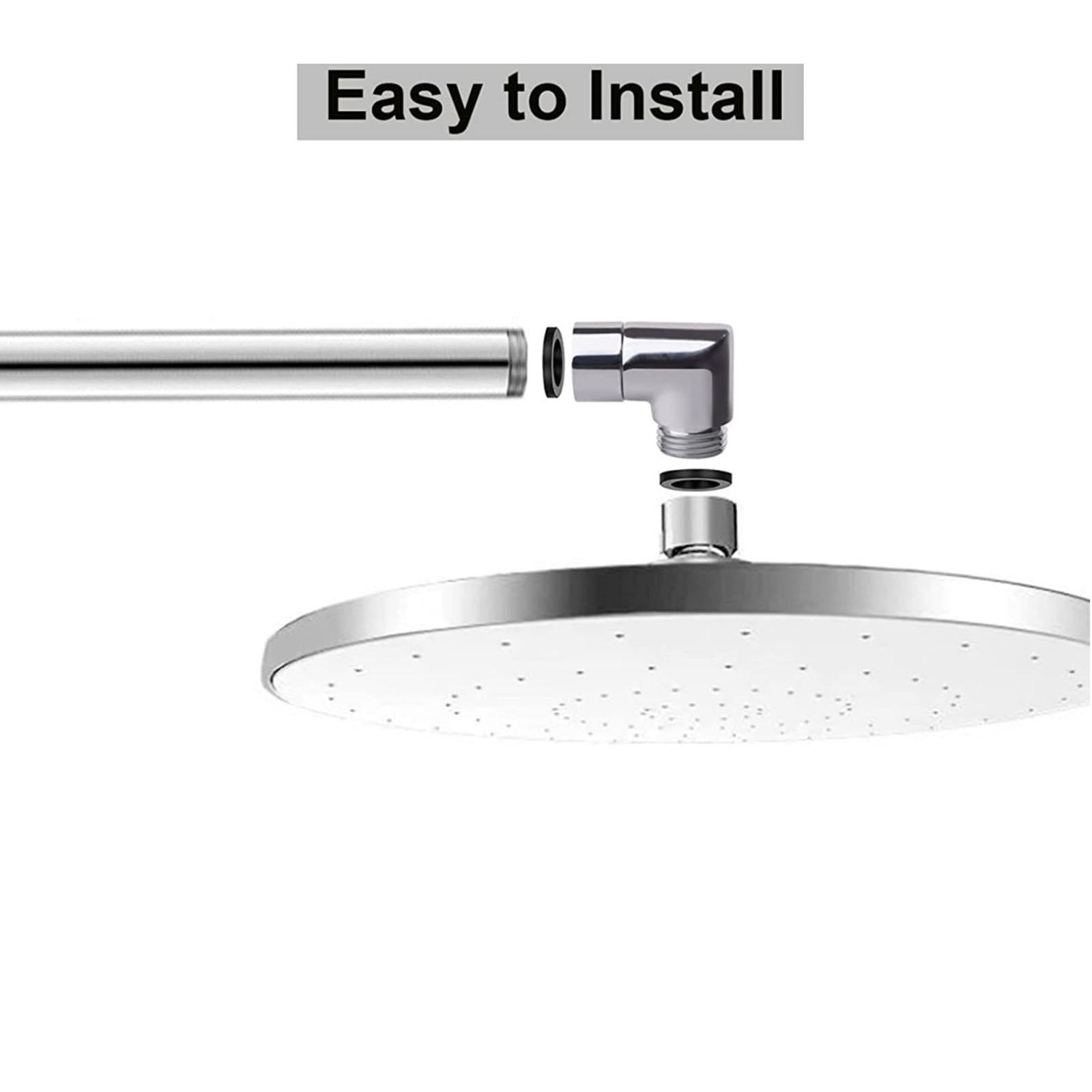 2xG1/2 Shower Elbow Adapter Bathtubs Parts Easy to Install Shower Arm Extender right angle
