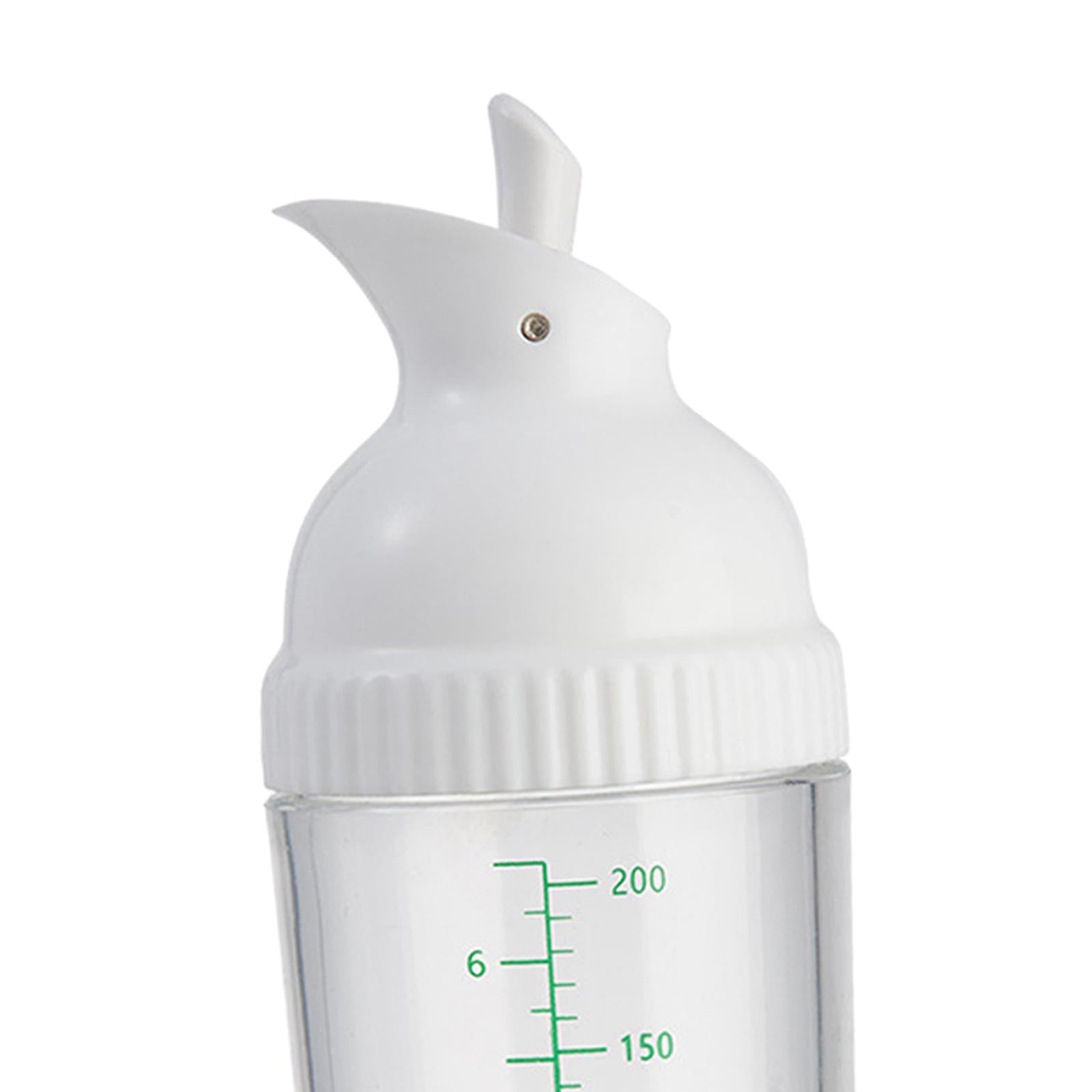 2xSalad Dressing Shaker 200ml Clear Leakproof Salad Shaker Dispenser Household White