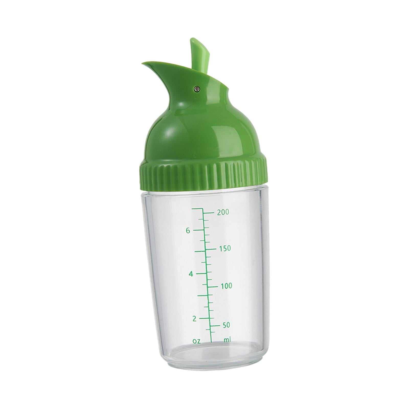 2xSalad Dressing Shaker 200ml Clear Leakproof Salad Shaker Dispenser Household Green