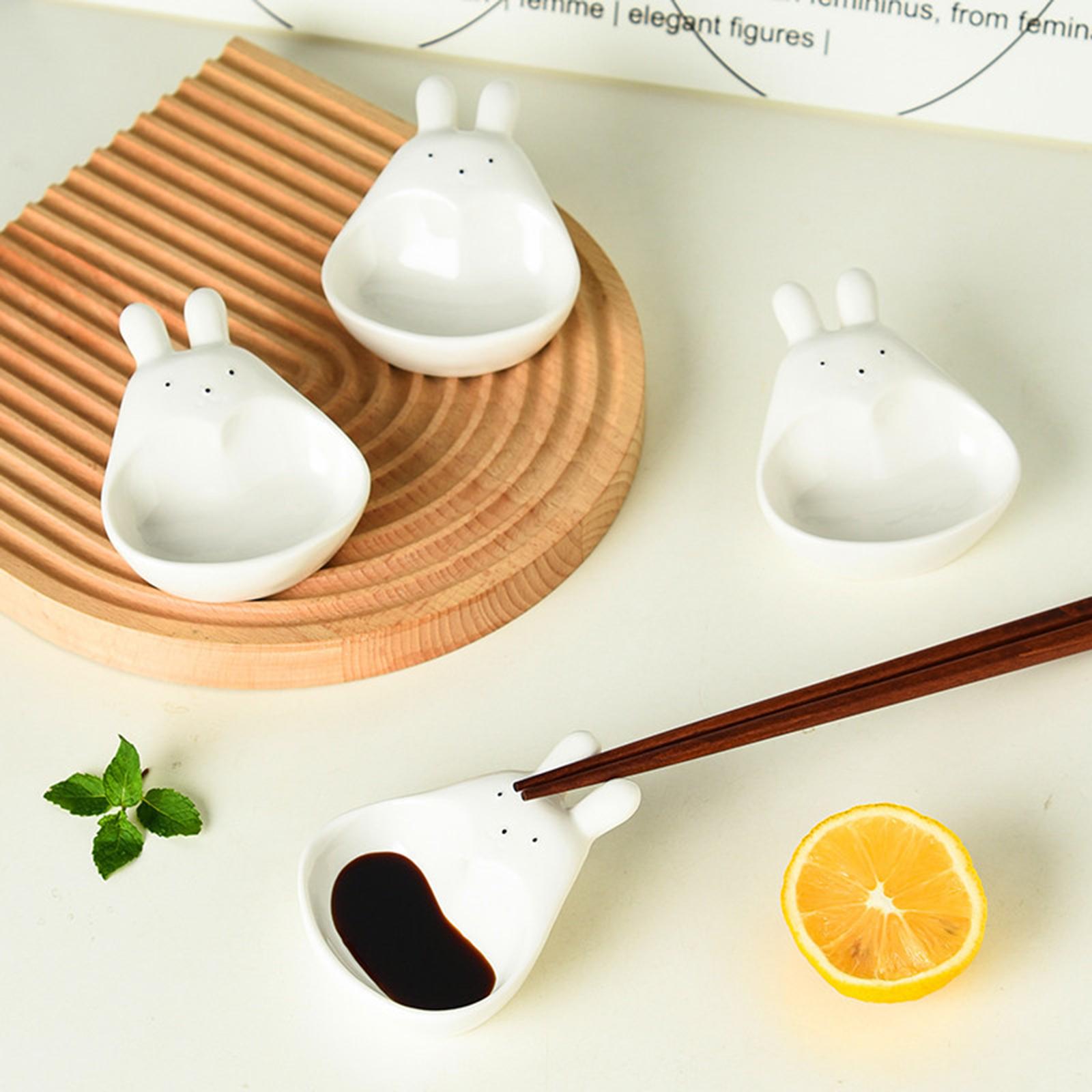 2xSoy Sauce Dish Household Cute Condiment Container for Picnic Restaurant