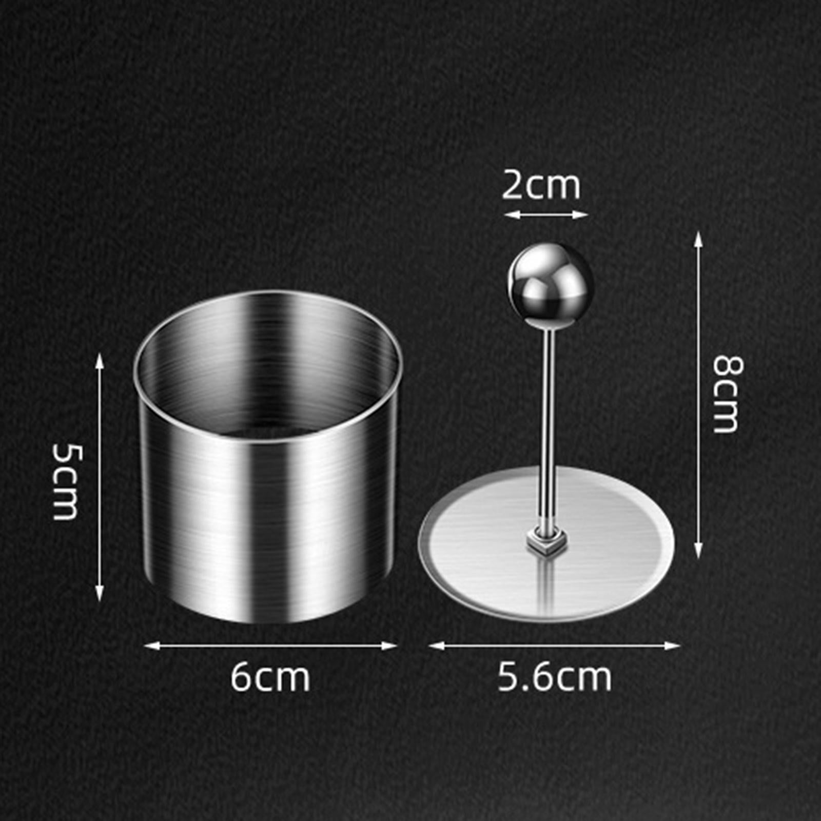 2xStainless Steel Food Ring Cupcake Mousse Rings for Souffle Sandwich Brownie small