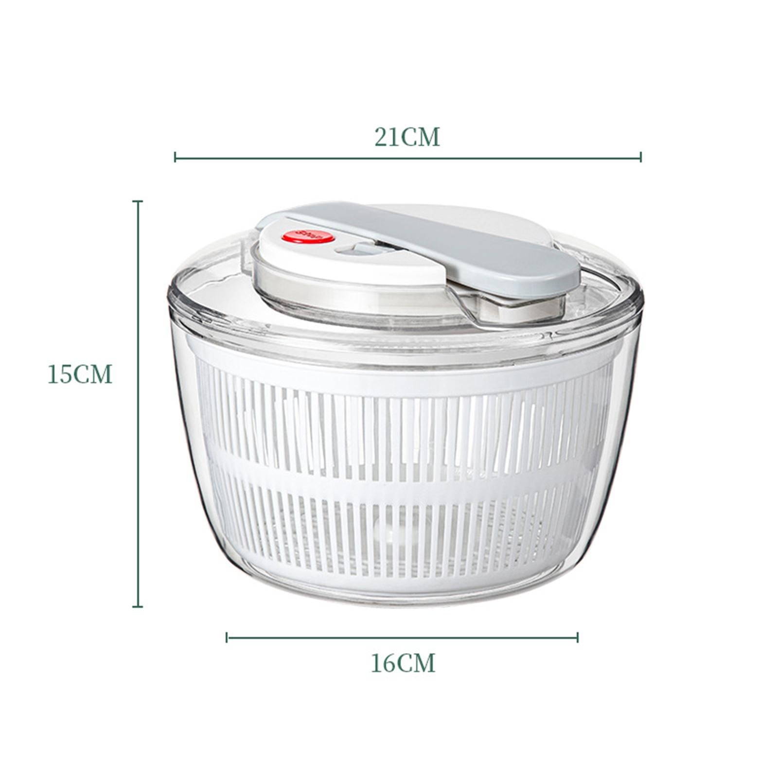2xVegetable Washer Dryer Lettuce Strainer Dryer for Salad Preparation Draining White