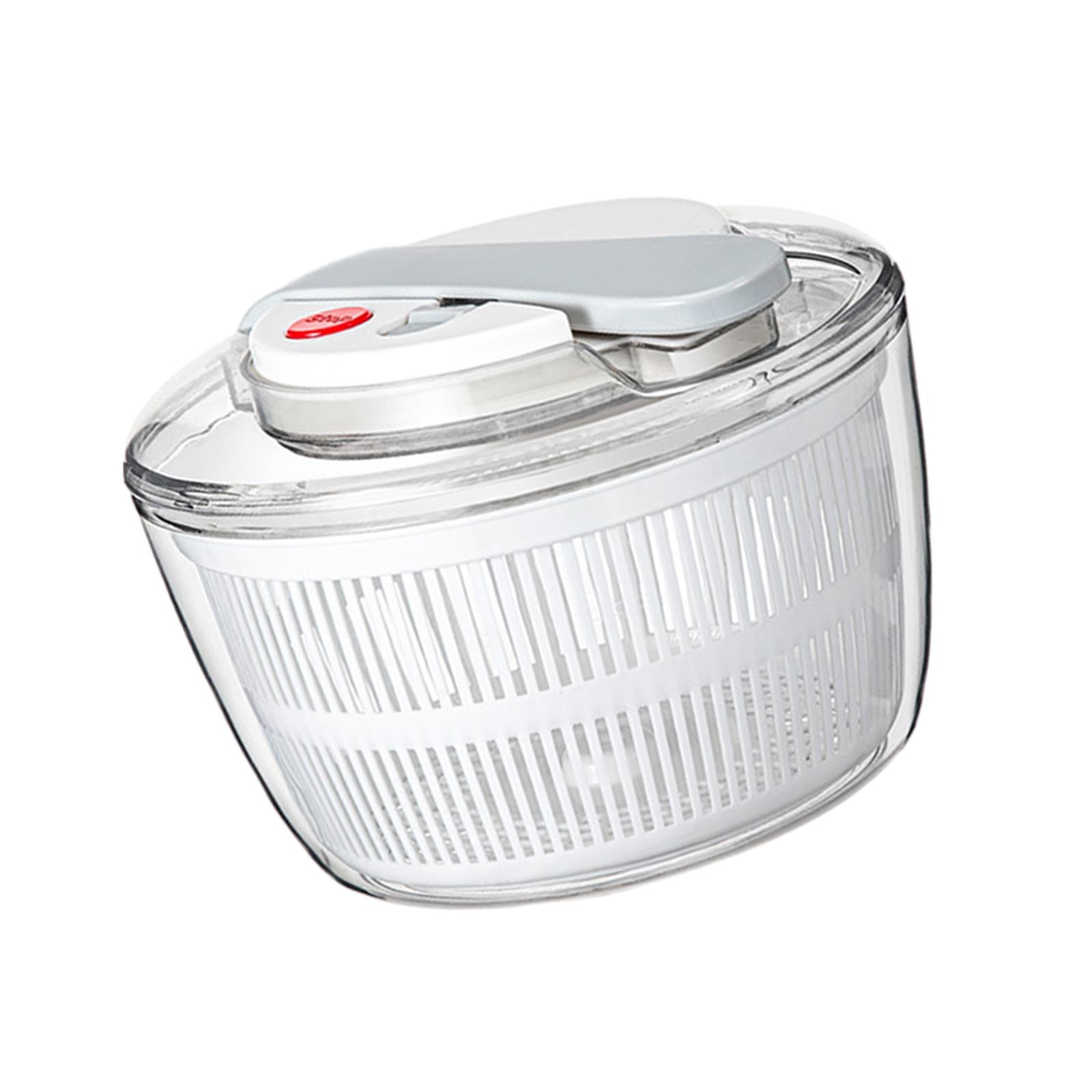 2xVegetable Washer Dryer Lettuce Strainer Dryer for Salad Preparation Draining White