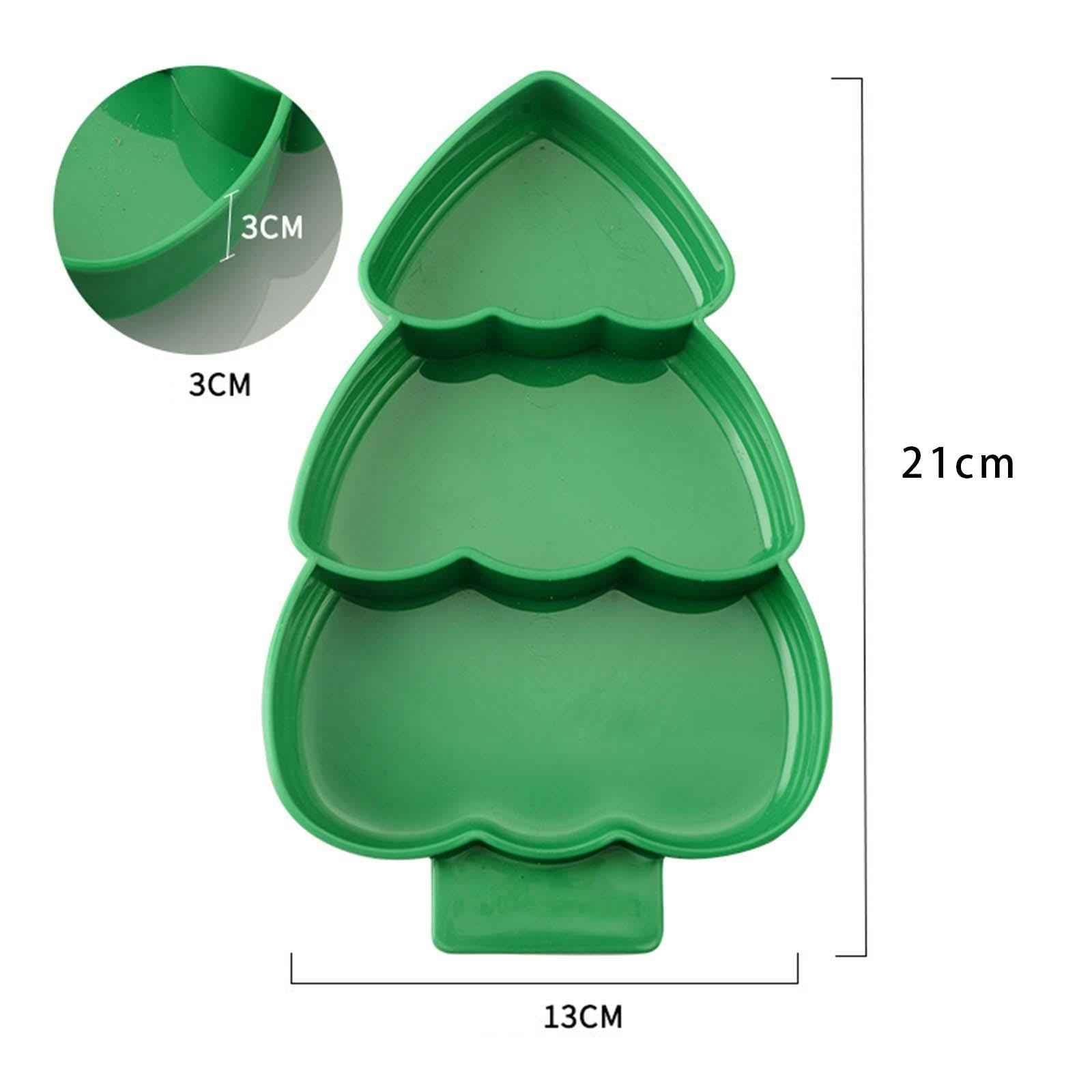 Divided Snacks Dish Reusable Party Supplies Christmas Tree Shaped Fruit Plate