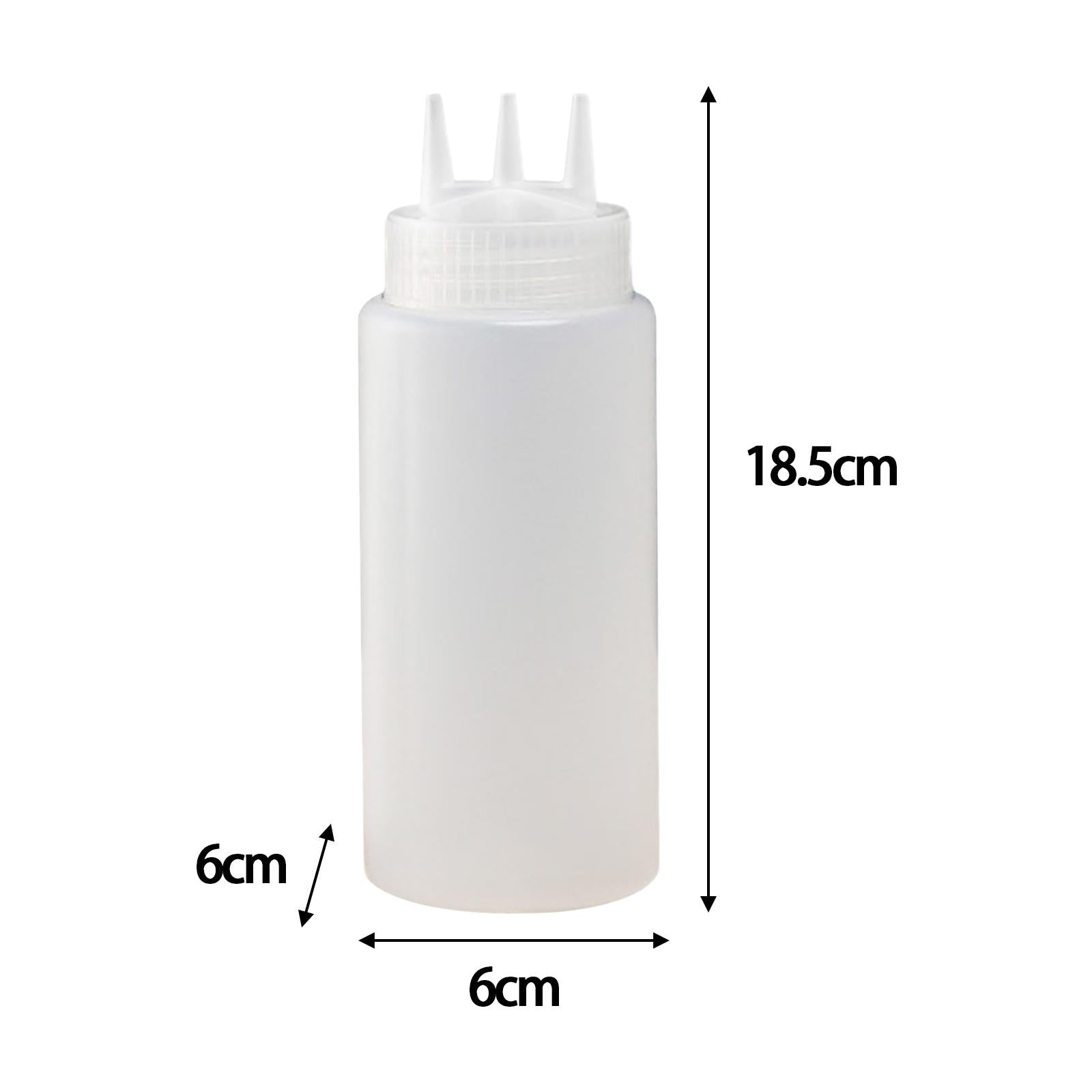 3x3 Hole Ketchup Bottle Portable Dispenser Bottle for Syrup Condiments Ketchup 450ml