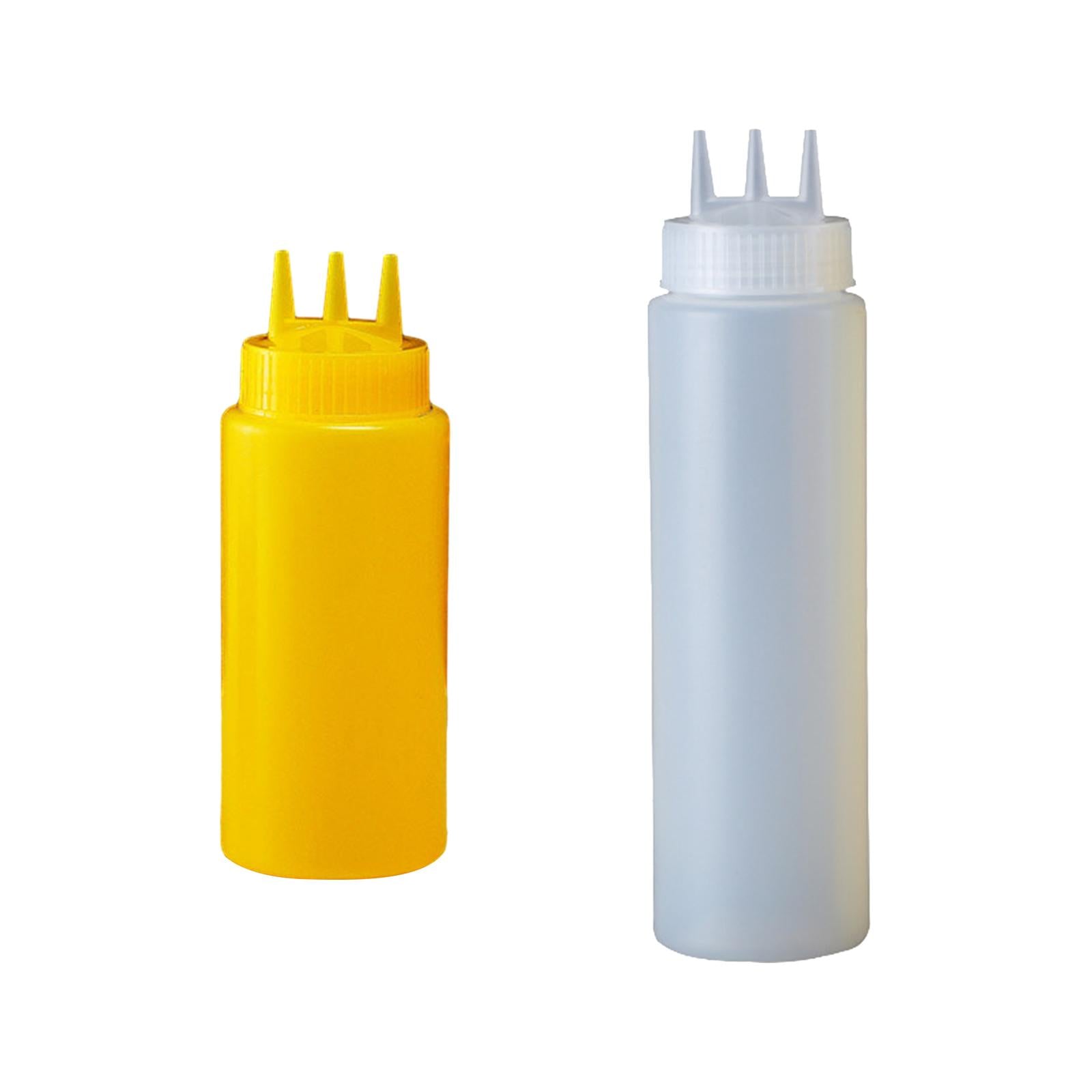 4x3 Hole Ketchup Bottle Portable Dispenser Bottle for Syrup Condiments Ketchup 450ml