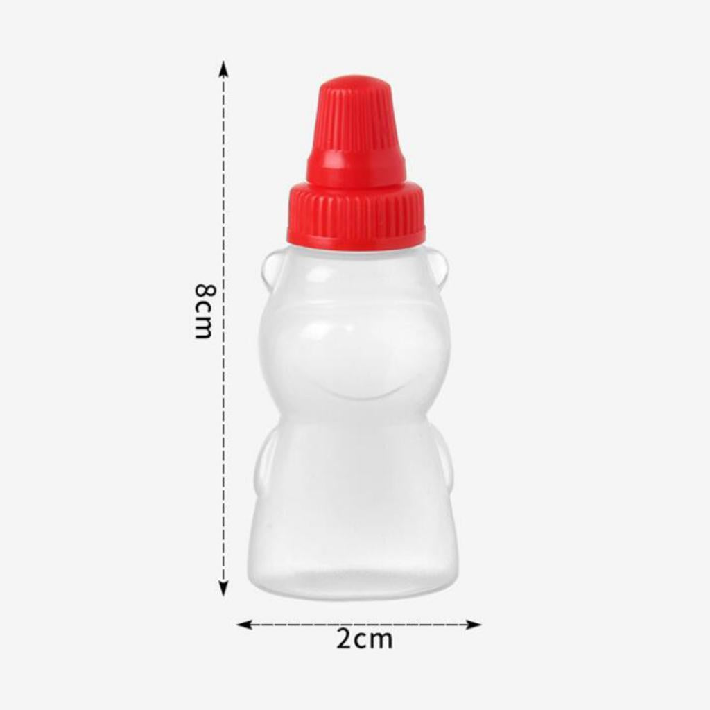 3x4 Pieces Refillable Tomato Ketchup Bottles 23ml for BBQ Sauce Olive Oil Kids