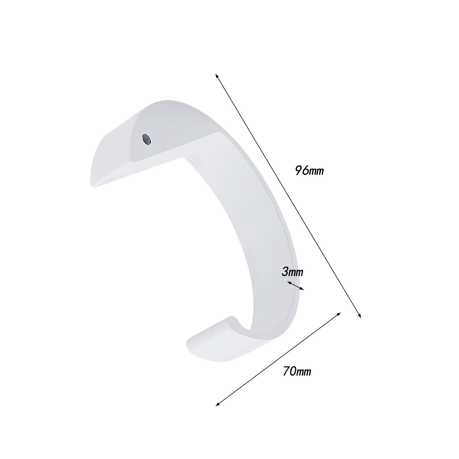 4xOffice Computer Desk Hook Desktop Hook Holder for Bedside Table Study Office White