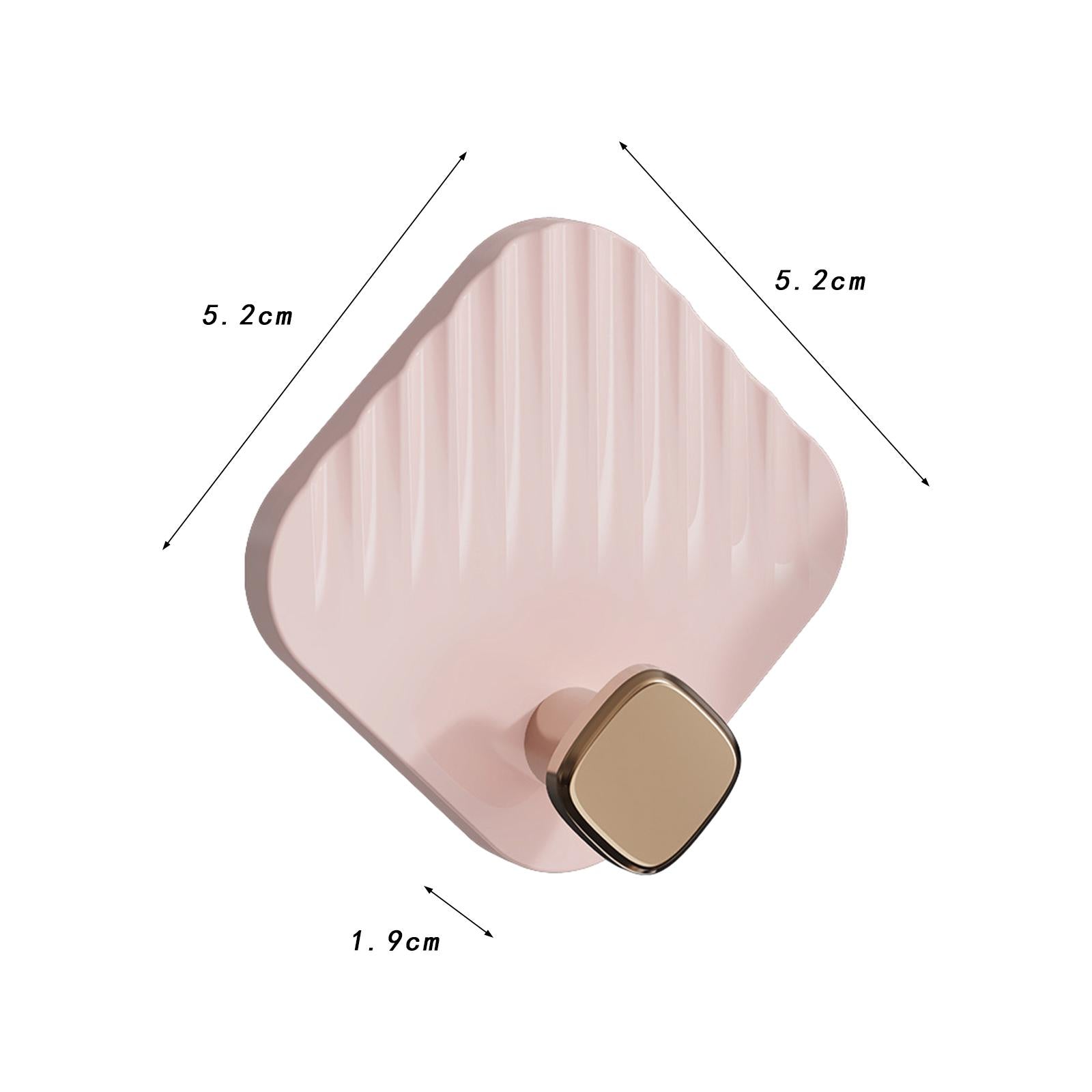 2x4 Pieces Bathroom Towel Hooks Multifunctional Hooks for Bathroom Office Hats pink