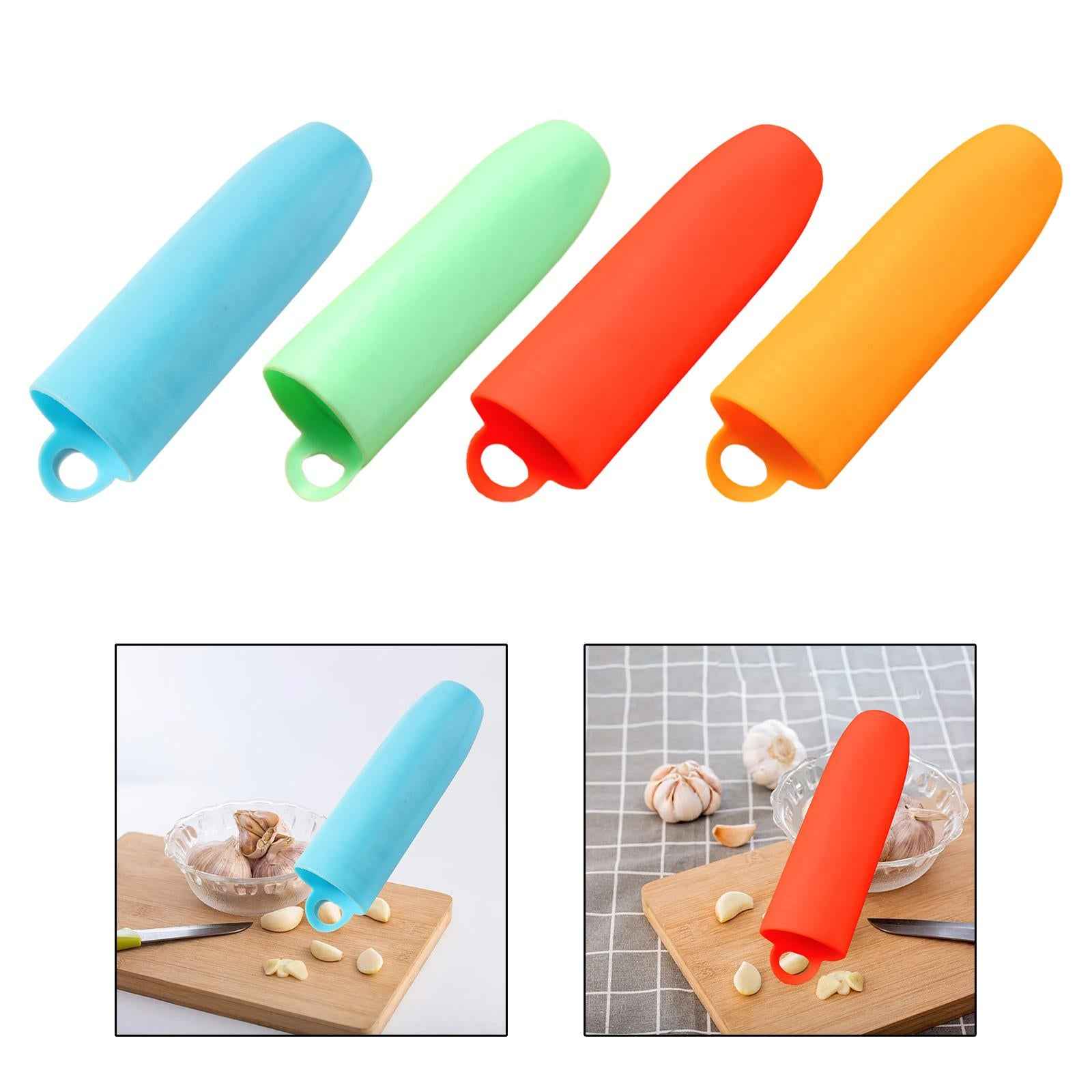 Silicone Garlic Peeler Effortlessly Easy Quick to Peeled Garlic Peeling Tube Blue