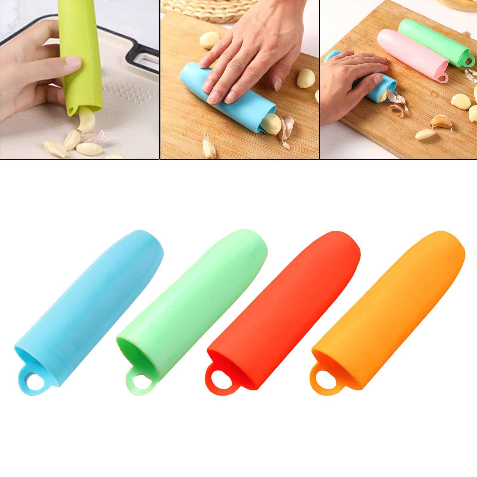 Silicone Garlic Peeler Effortlessly Easy Quick to Peeled Garlic Peeling Tube Blue