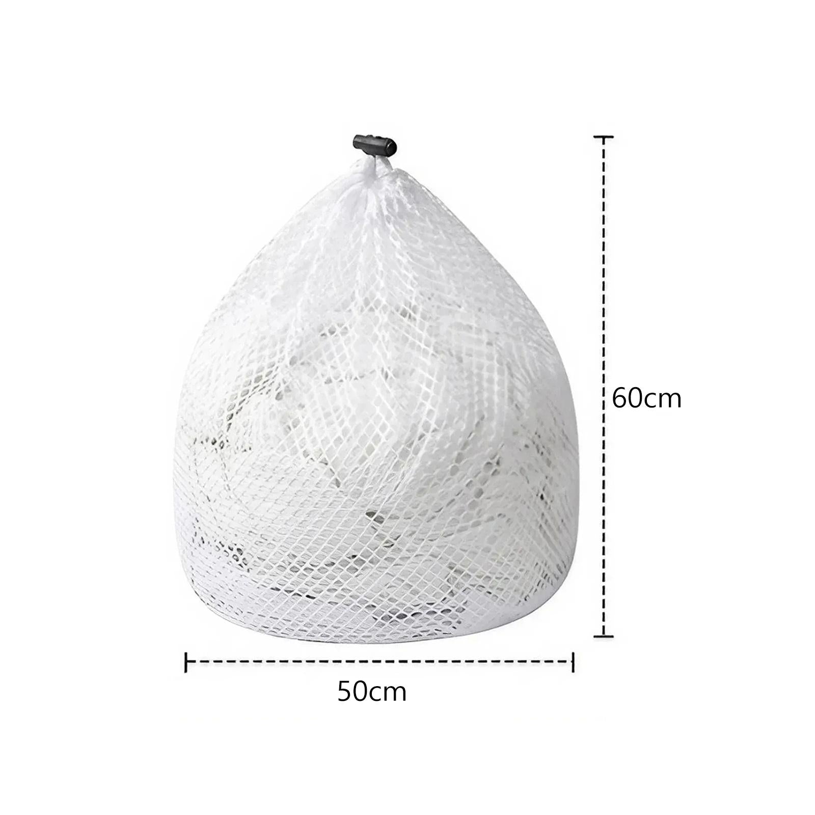 4xMesh Laundry Bag Durable Washing Clothes Mesh Bags for Skirts Tops Stockings 50x60cm