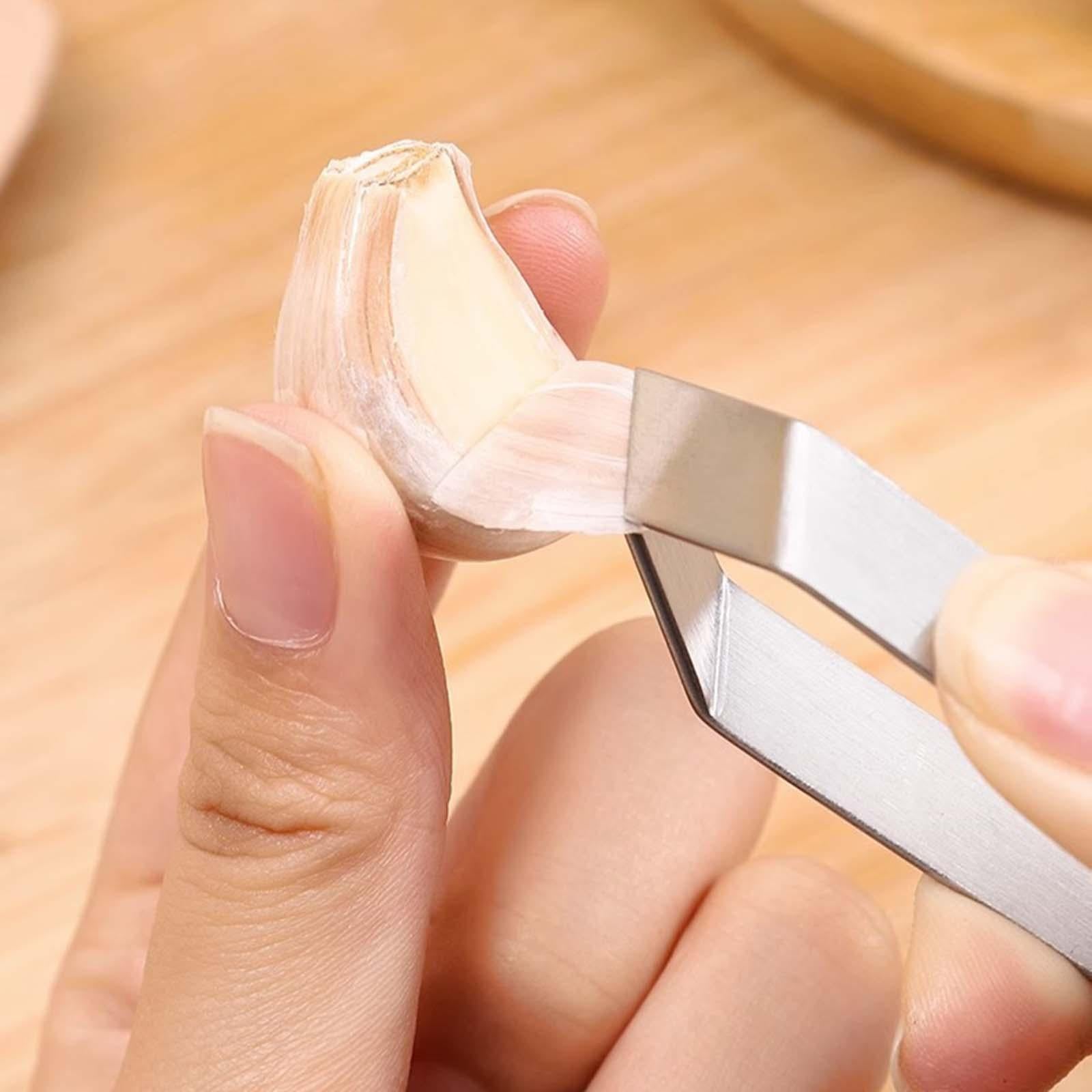 2x2 Pieces Garlic Peeler for Removing Bones & Scales Manual Fish Bone Tweezers