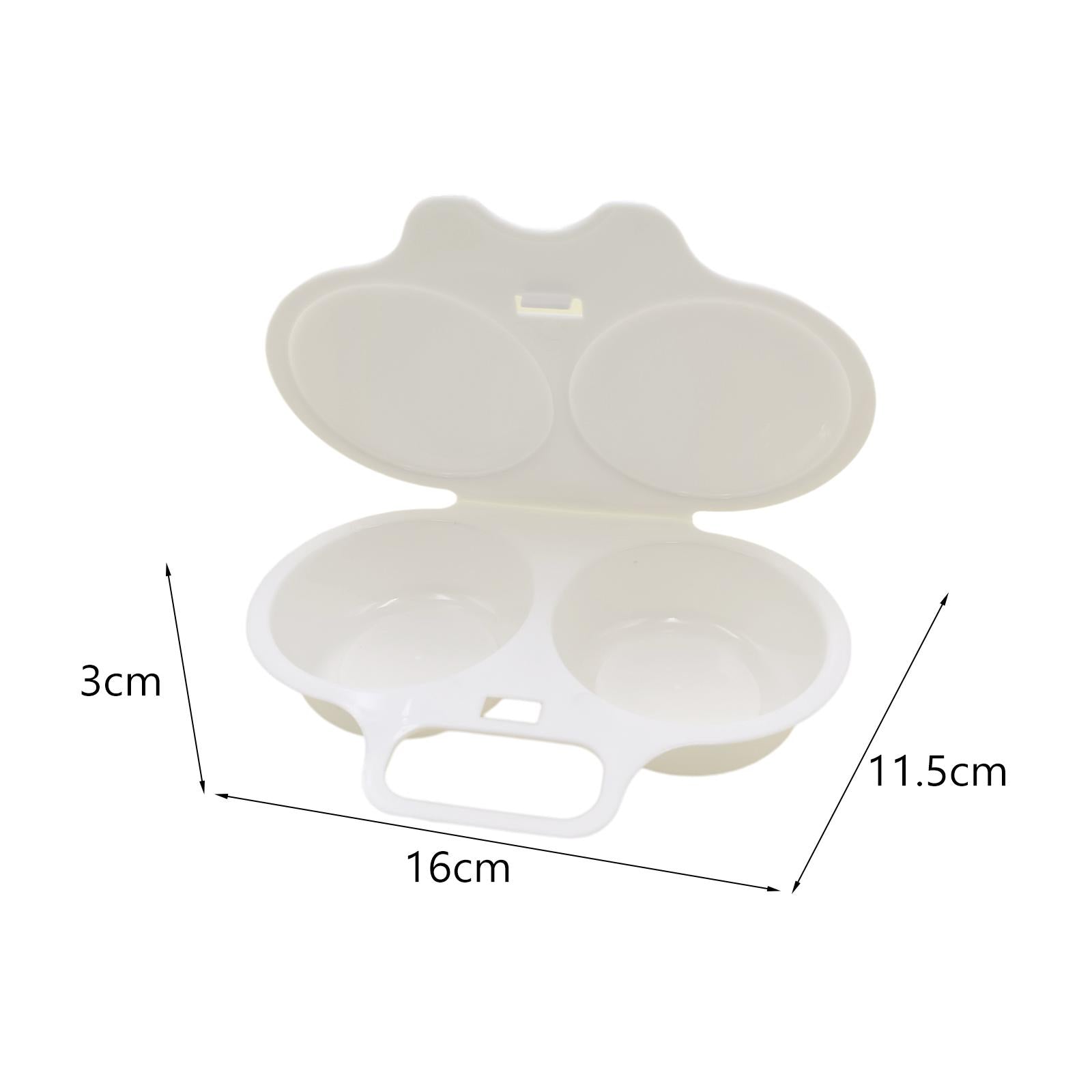 2xDouble Cup Egg Cooker Microwave Egg Poachers for Restaurant Kitchen Supplies