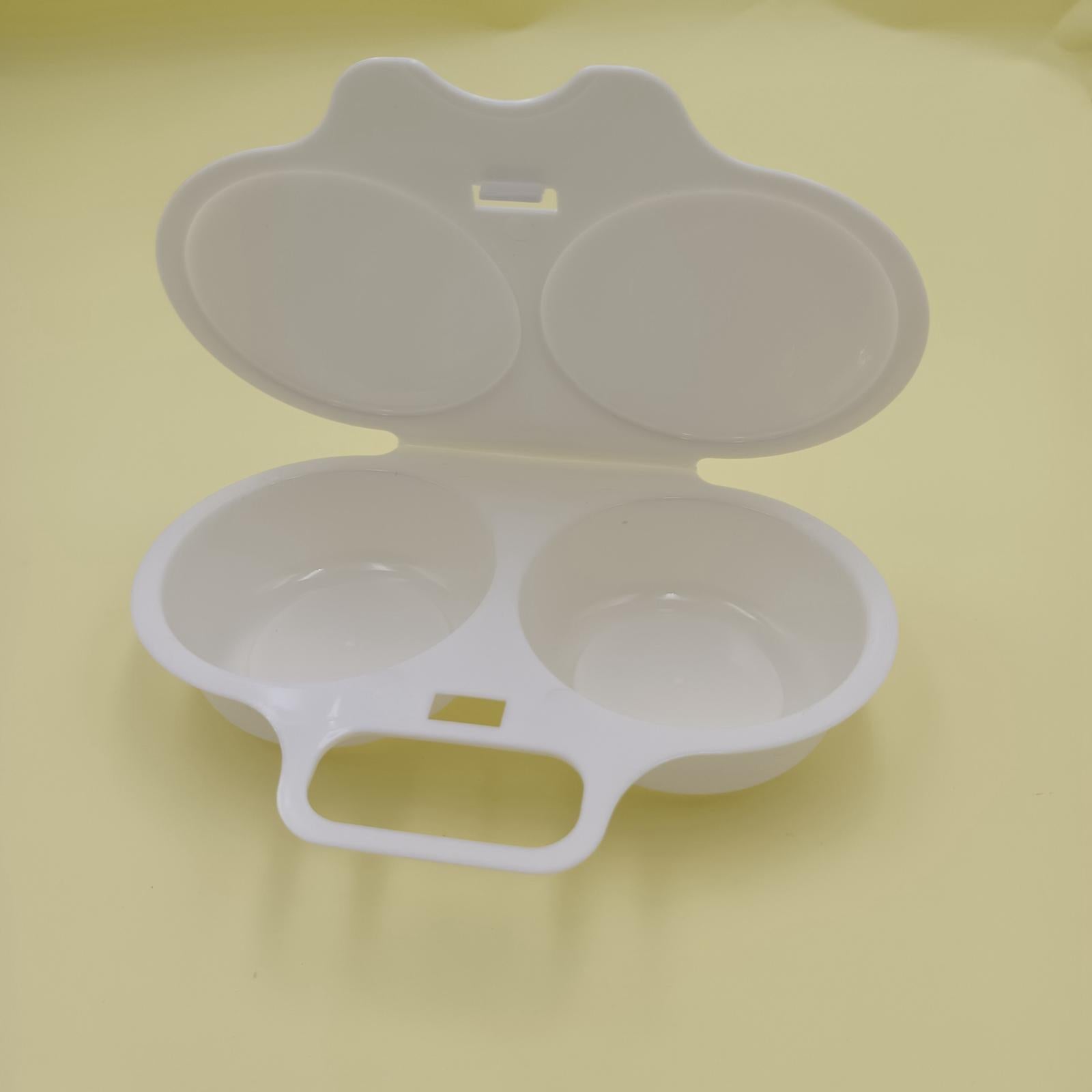 2xDouble Cup Egg Cooker Microwave Egg Poachers for Restaurant Kitchen Supplies