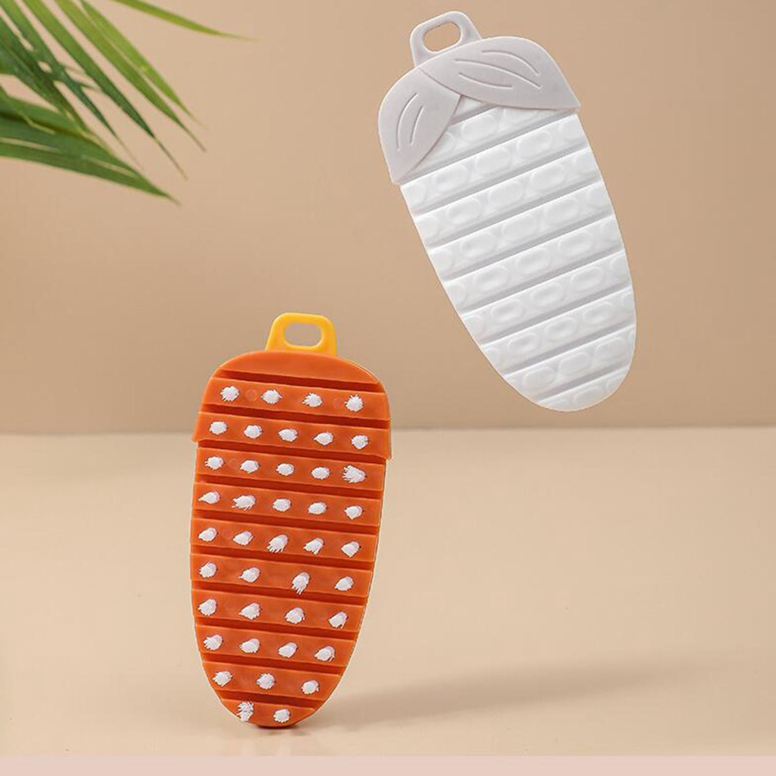 3xPotato Scrubber Brush Fruit and Vegetable Cleaning Brush for Potatoes Carrot White