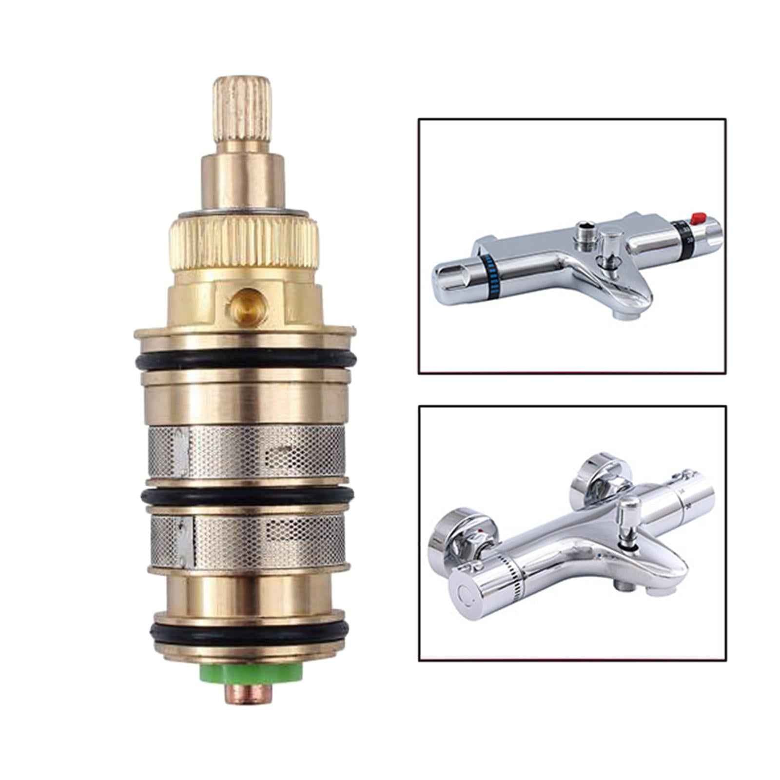 Thermostatic Cartridge Bathroom Drip Resistant Brass Thermostatic Core Valve H 1