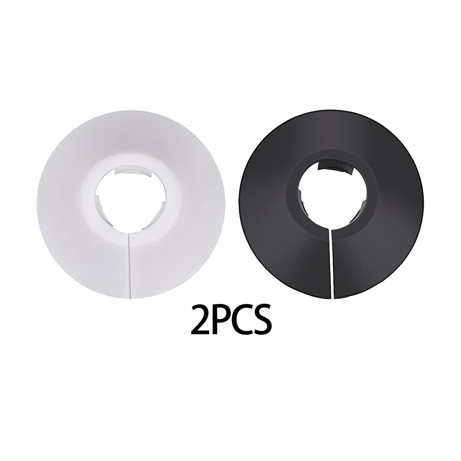4x2Pcs Flange Pipe Cover Water Pipe Drain Line Cover for Gas Pipes Water Pipes White