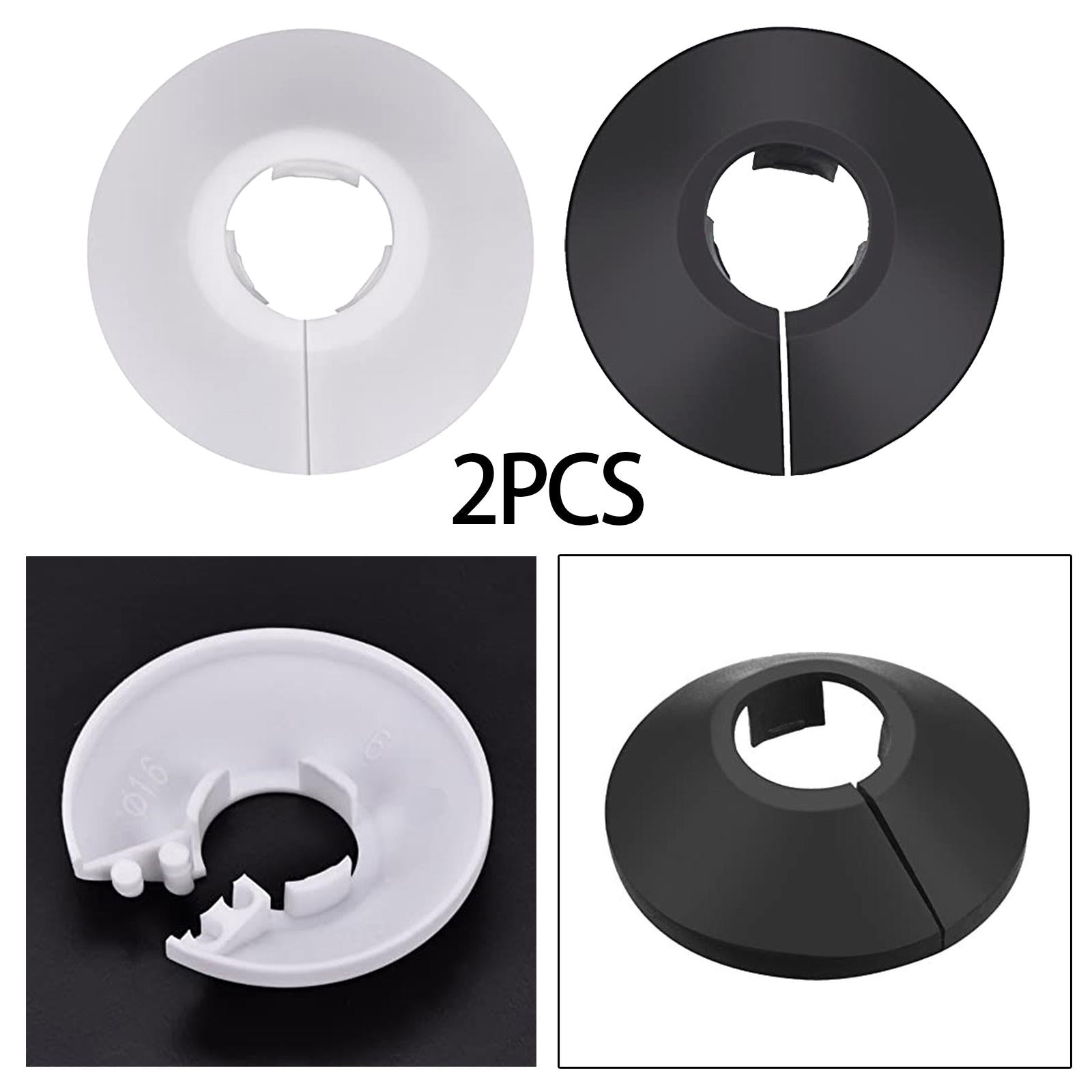 4x2Pcs Flange Pipe Cover Water Pipe Drain Line Cover for Gas Pipes Water Pipes White