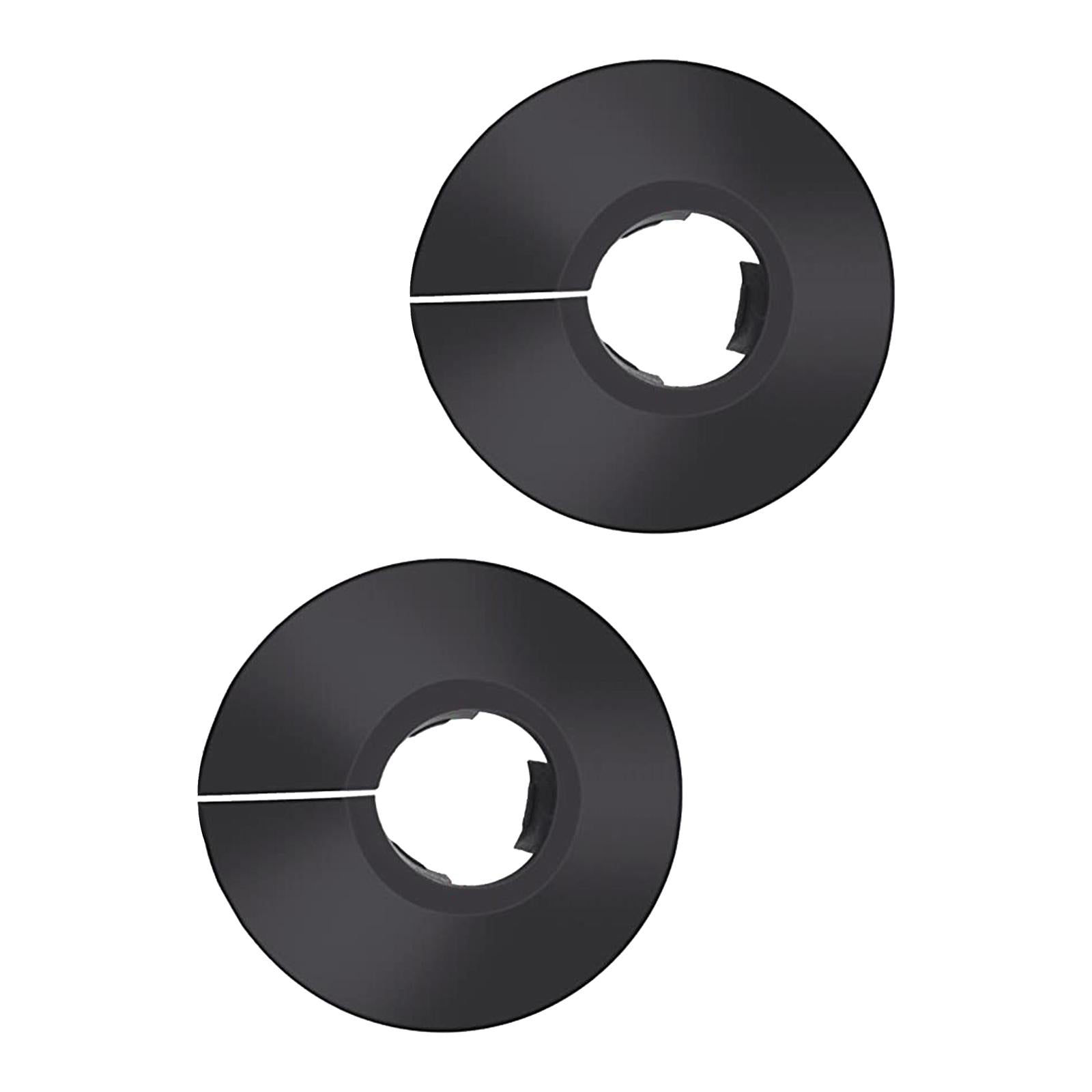 4x2Pcs Flange Pipe Cover Water Pipe Drain Line Cover for Gas Pipes Water Pipes black