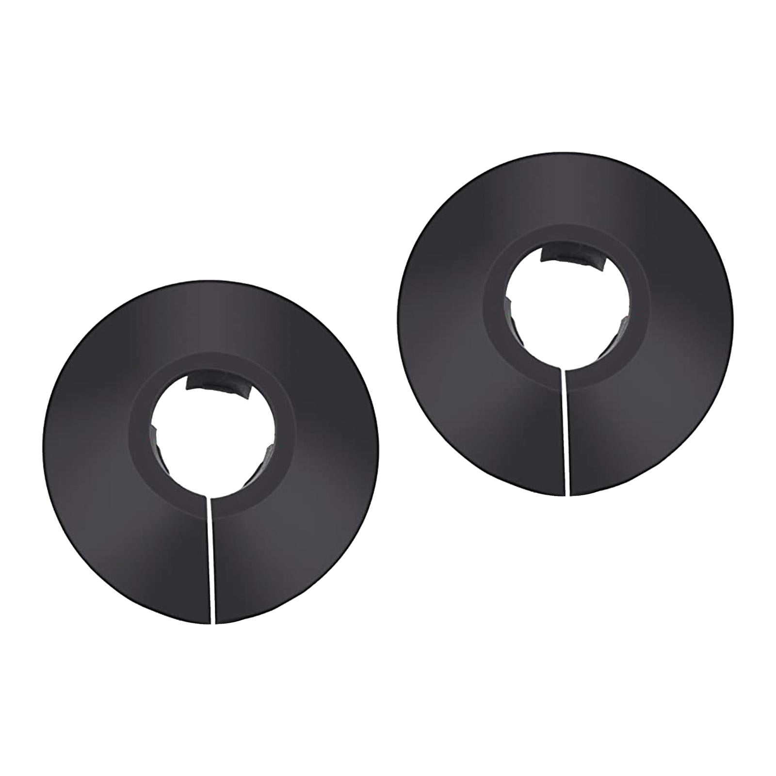 4x2Pcs Flange Pipe Cover Water Pipe Drain Line Cover for Gas Pipes Water Pipes black