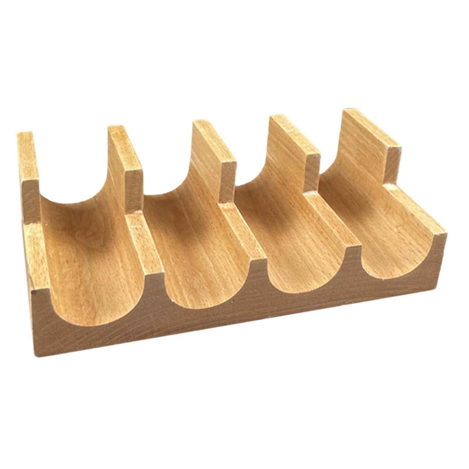 Japanese Sushi Rack Stand Wooden Tacos Holder for Gatherings Home Restaurant 4 Grid