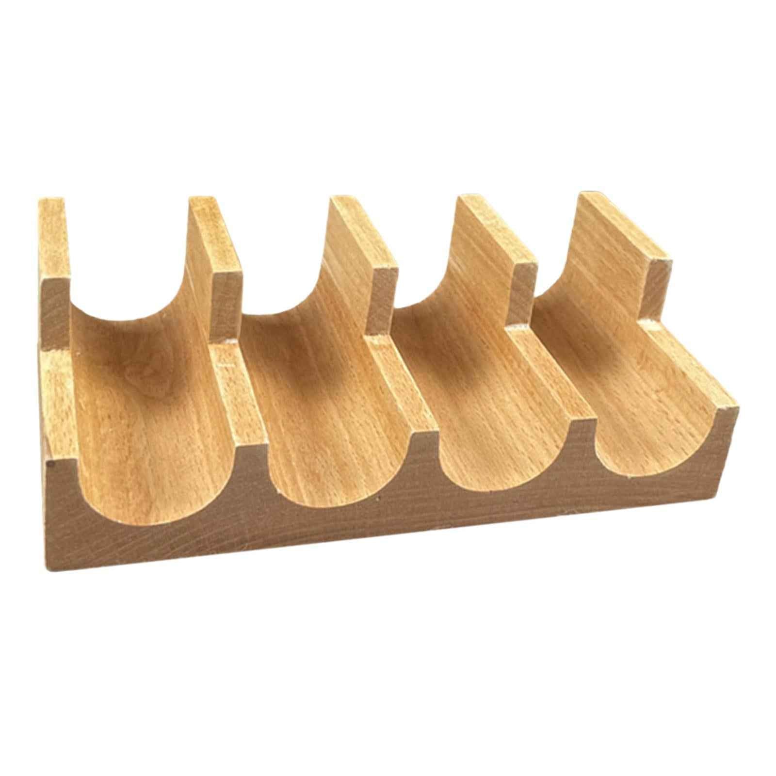 Japanese Sushi Rack Stand Wooden Tacos Holder for Gatherings Home Restaurant 4 Grid