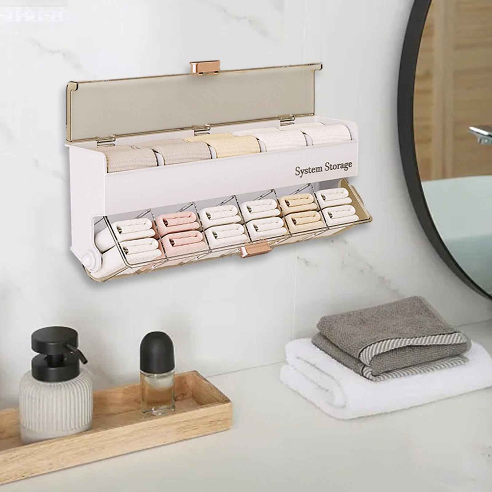 Underwear Panties Storage Box Wall Mount Large Bras Organizer for Ties Socks White