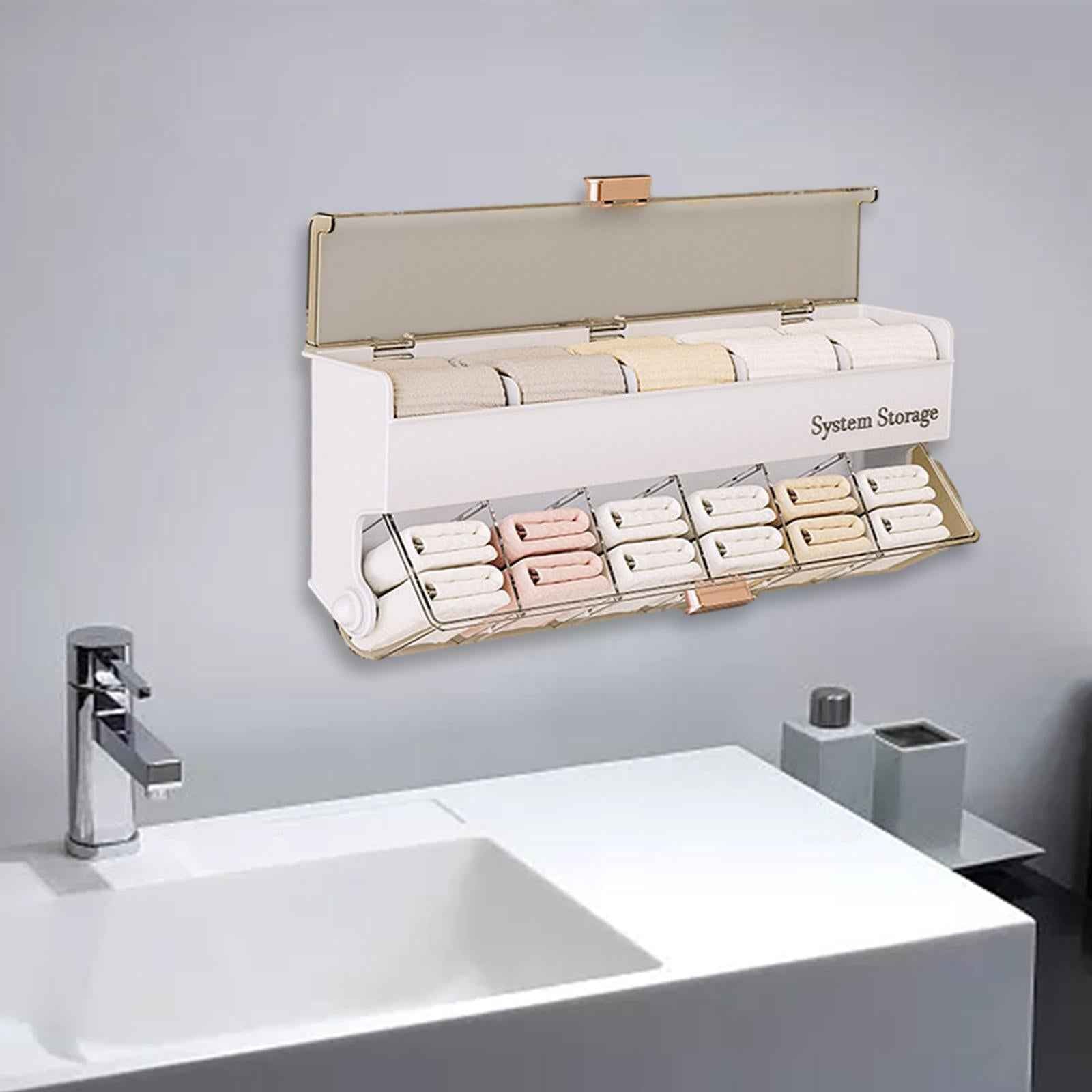 Underwear Panties Storage Box Wall Mount Large Bras Organizer for Ties Socks White