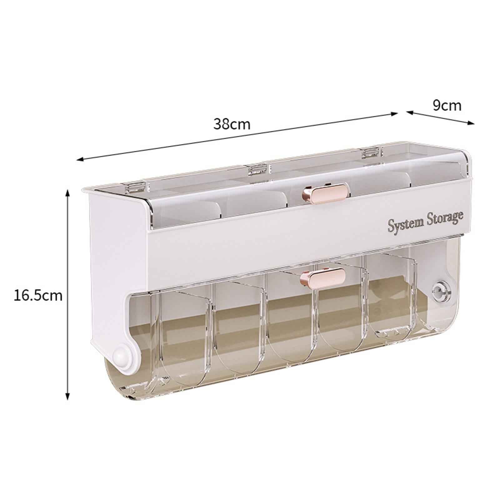 Underwear Panties Storage Box Wall Mount Large Bras Organizer for Ties Socks White