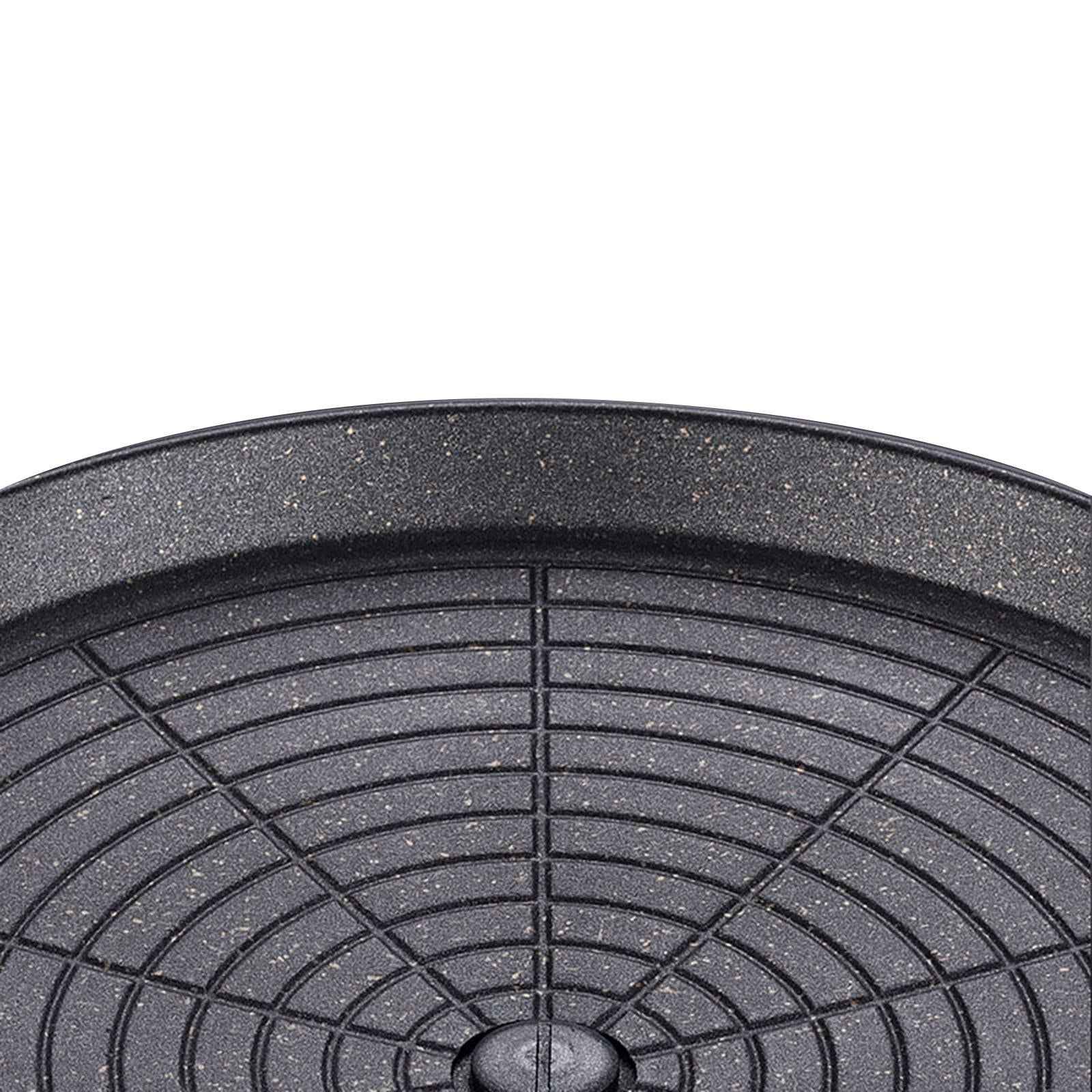 Korean Grilling Pan Kitchen Tool BBQ Plate for Garden Home Barbecue Campfire Round