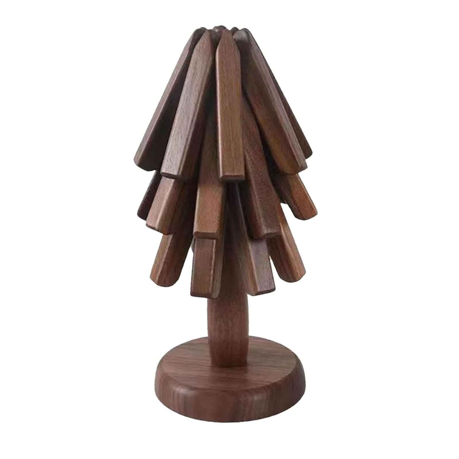 Wooden Trivet for Hot Dishes Drink Coaster for Utensils Hot Pot Holders Bowl walnut