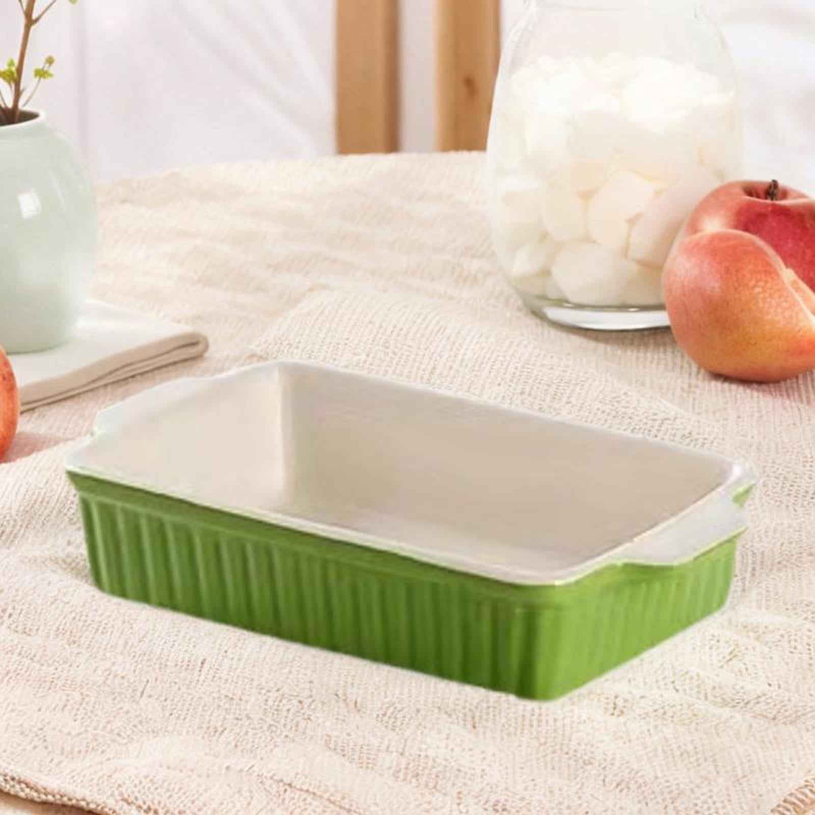 Ceramic Baking Dish Large Lasagna Pan Deep for Oven for Picnics Cake Camping Rectangular