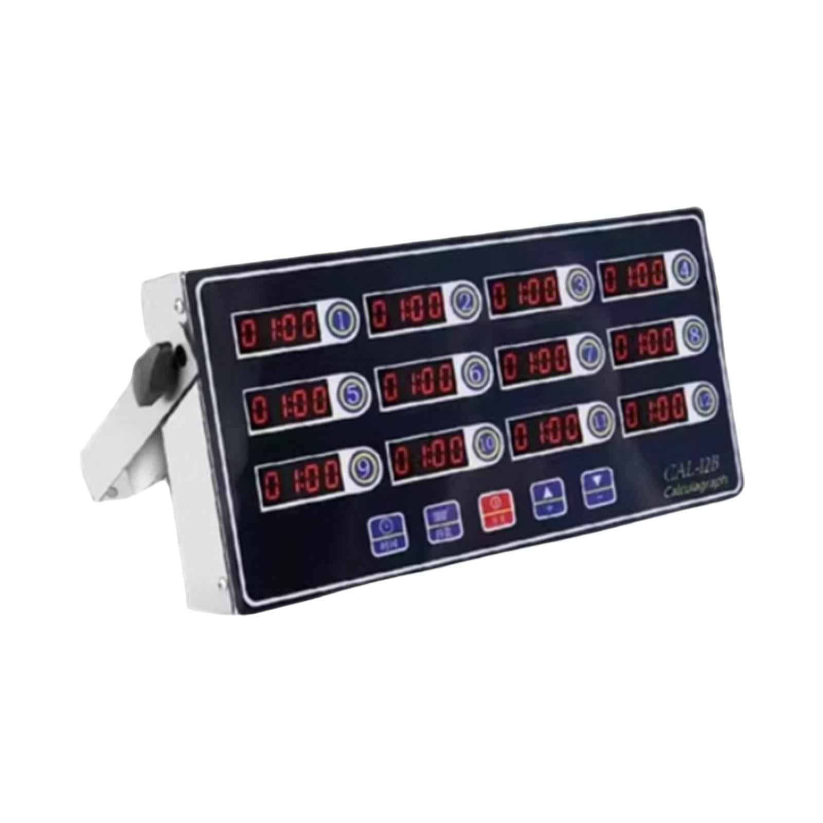 Digital Kitchen Timer LED Display Commercial Fryer Reminder for Kitchen Home 12 Channels