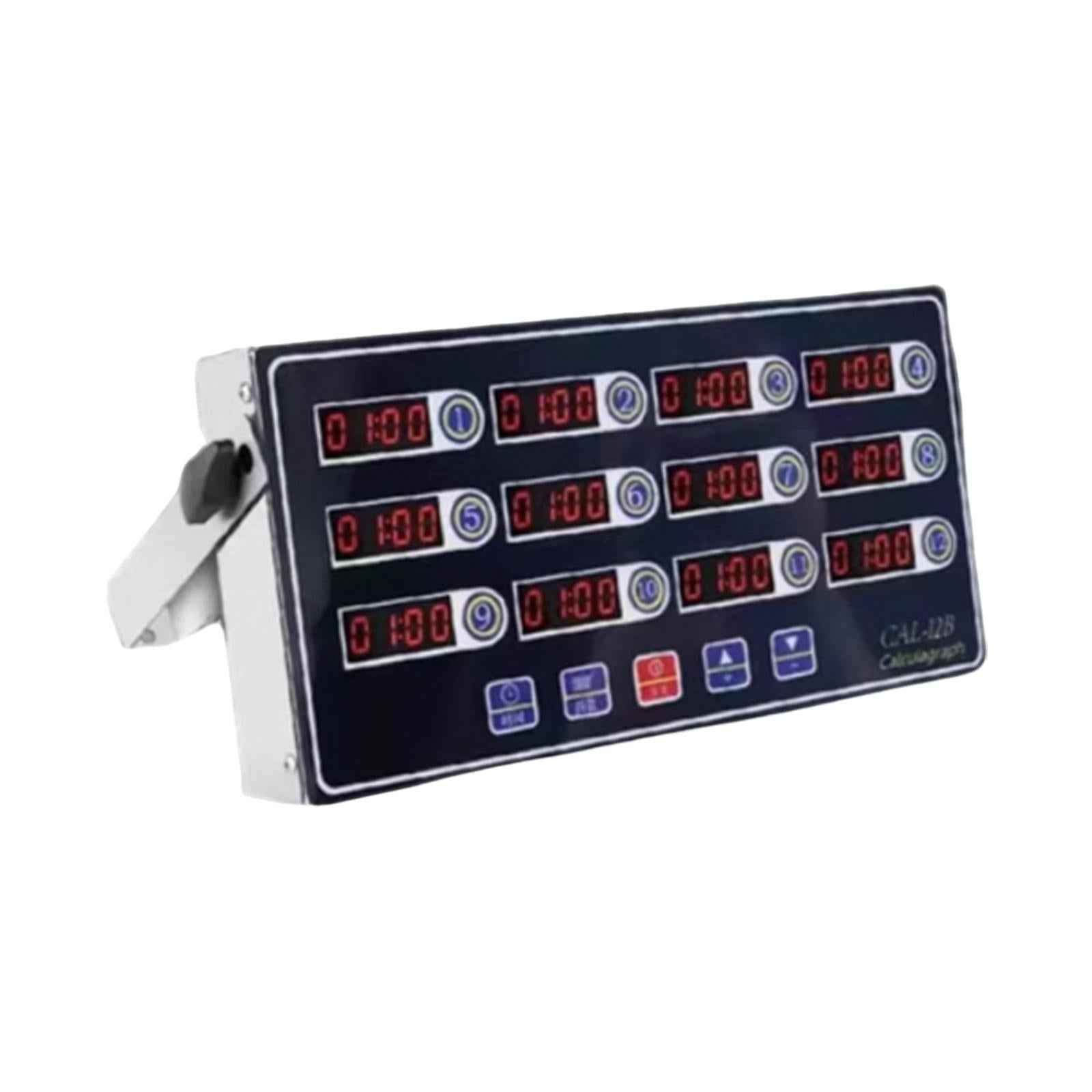 Digital Kitchen Timer LED Display Commercial Fryer Reminder for Kitchen Home 12 Channels