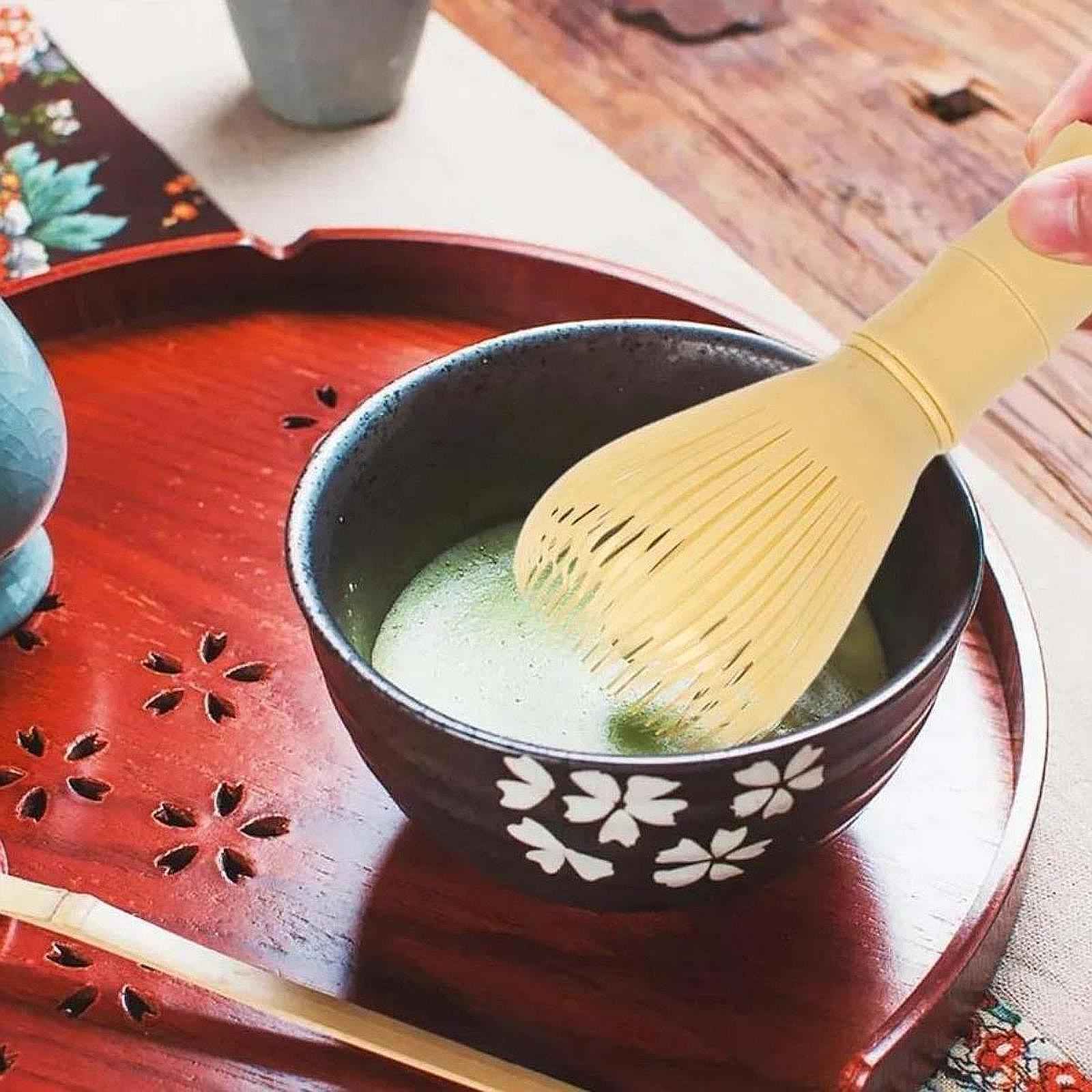 Japanese Matcha Whisk Matcha Stirrer Tea Powder Whisk for Tea Room Household yellow