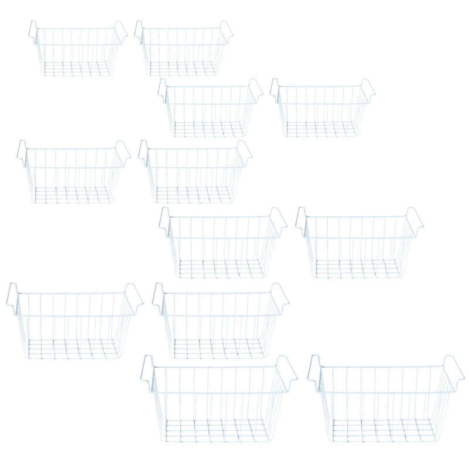 2Pcs Freezer Storage Basket Refrigerator Bin for Apartment Farmhouse Bottles 39cmx20cmx20cm