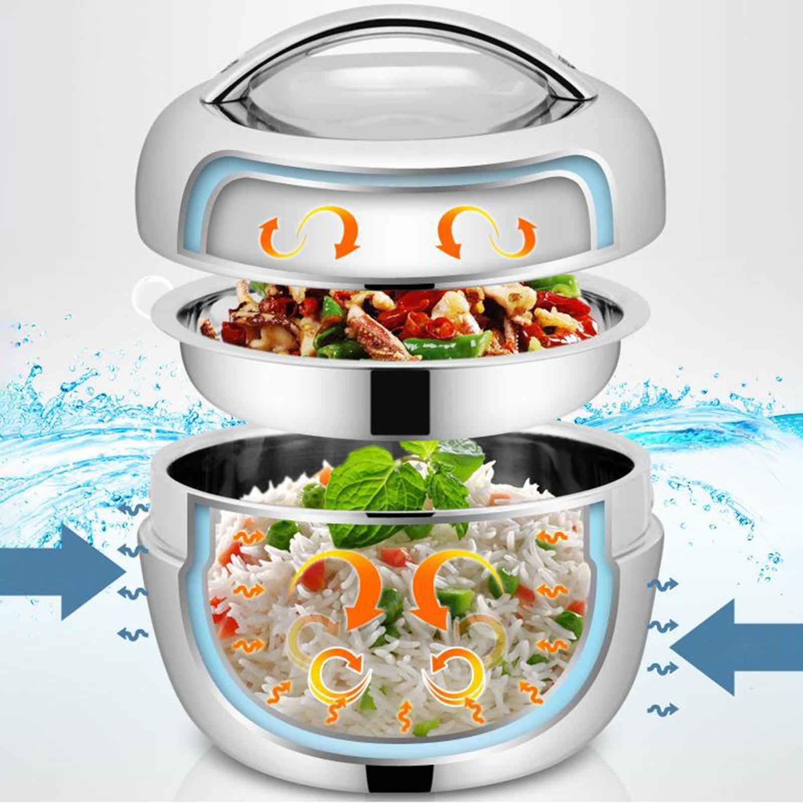 Stainless Steel Bento Box Insulated Lunch Container for Camping Picnics Home 0.8L