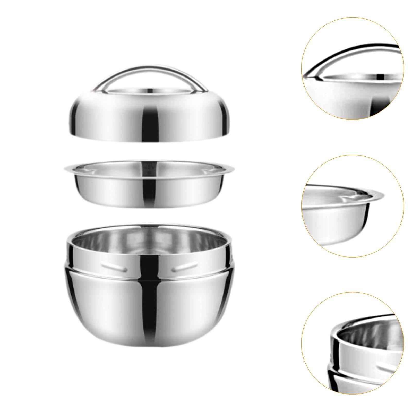 Stainless Steel Bento Box Insulated Lunch Container for Camping Picnics Home 0.8L