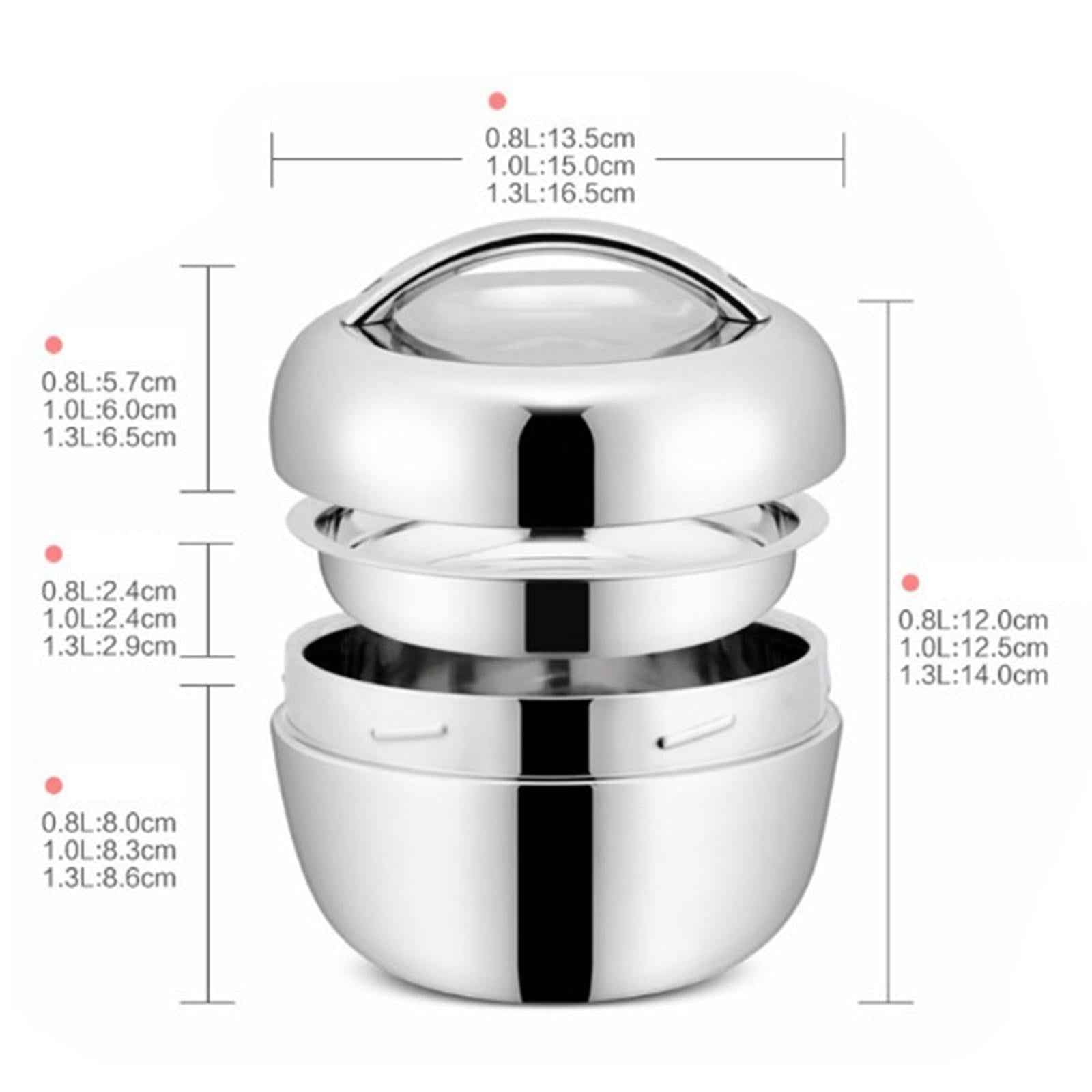 Stainless Steel Bento Box Insulated Lunch Container for Camping Picnics Home 0.8L