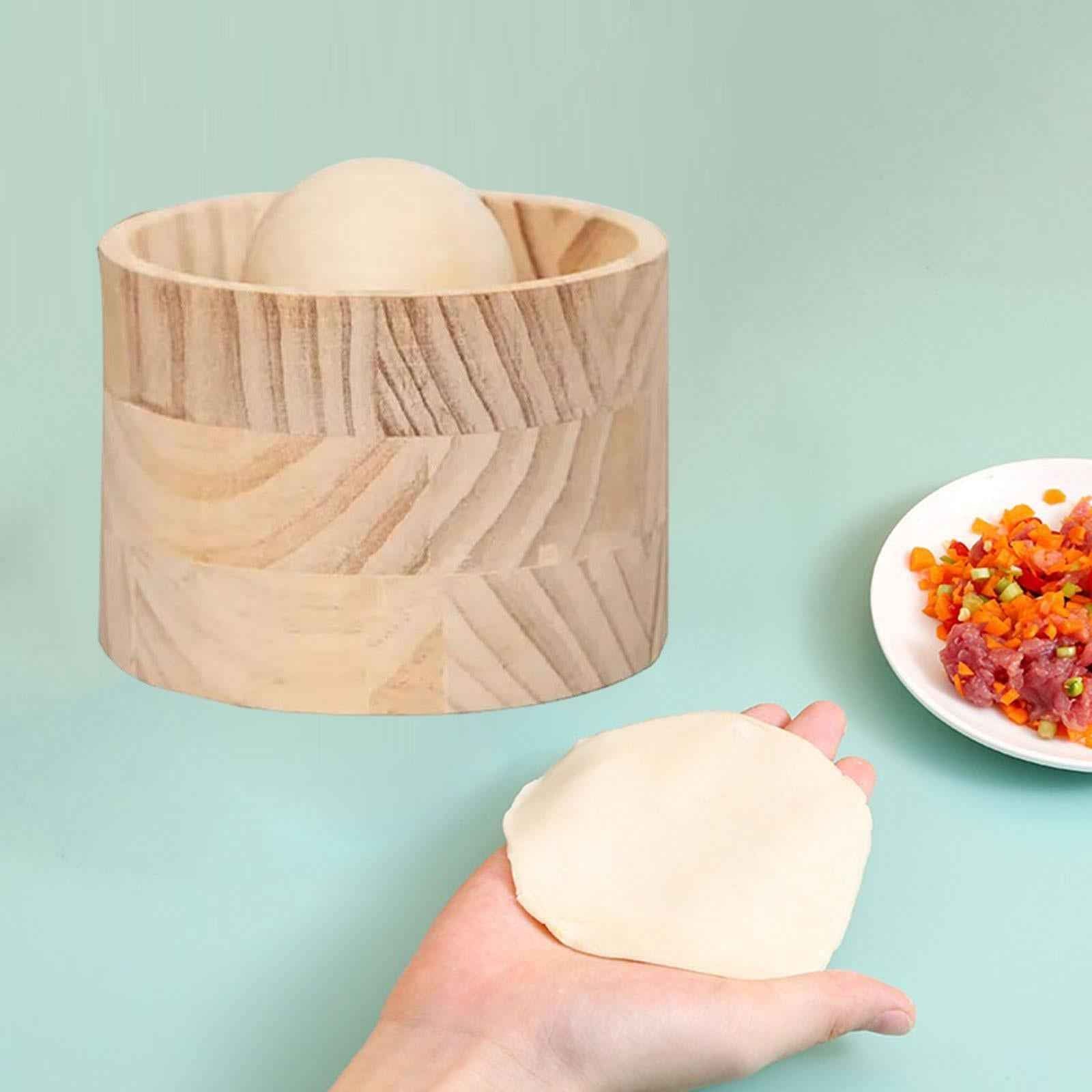 Wooden Dumpling Press Tool Wooden Dumpling Roller for Party Household Picnic