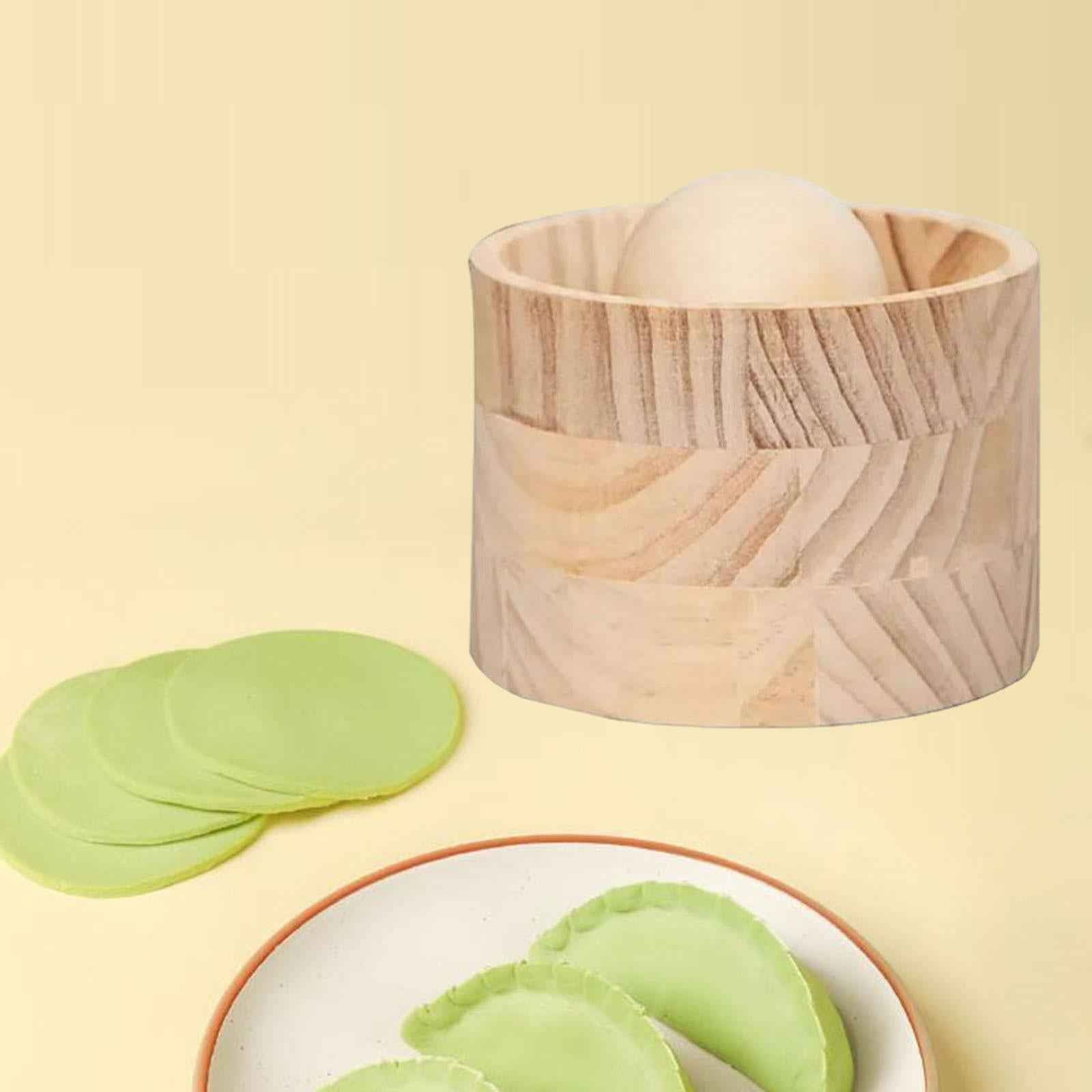 Wooden Dumpling Press Tool Wooden Dumpling Roller for Party Household Picnic