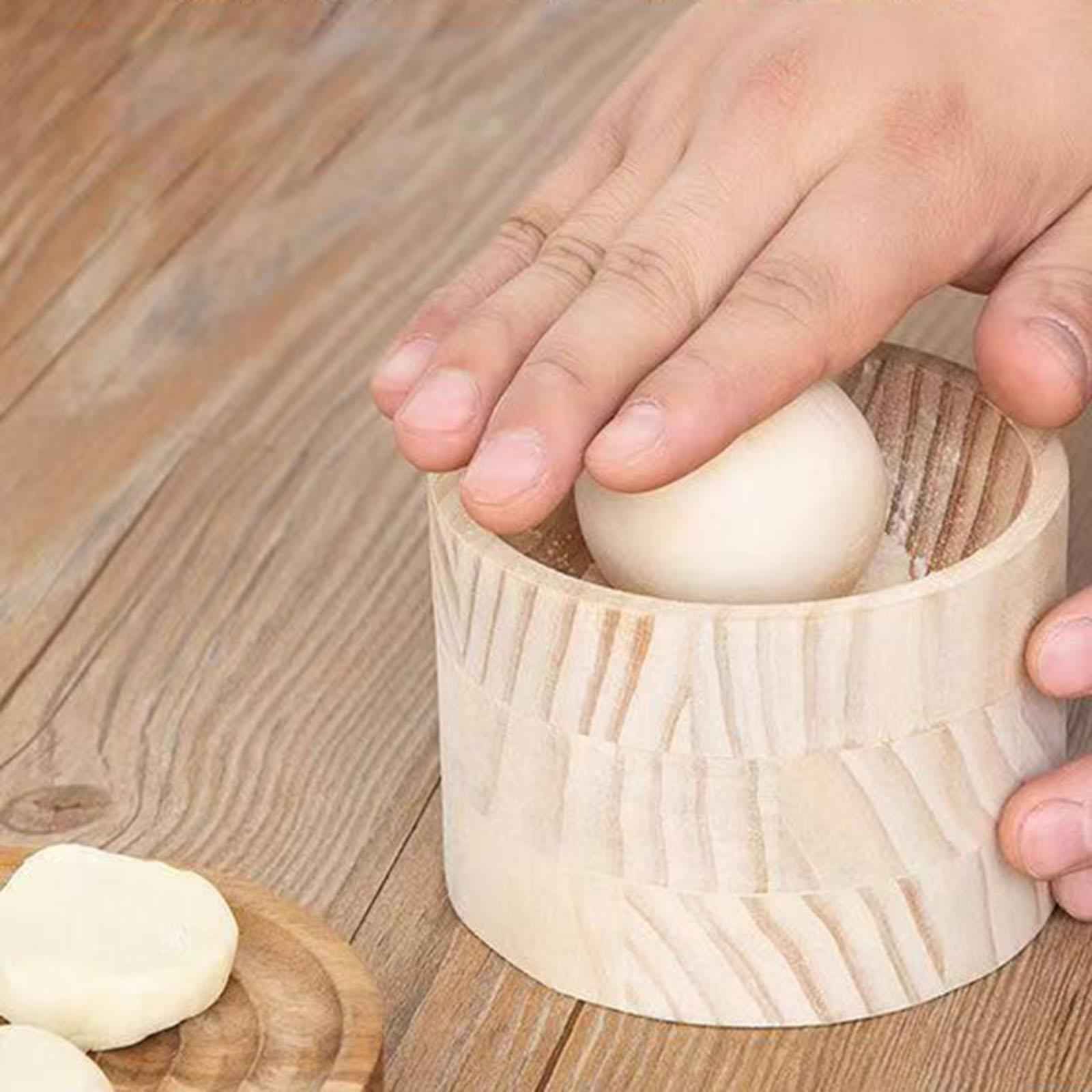 Wooden Dumpling Press Tool Wooden Dumpling Roller for Party Household Picnic